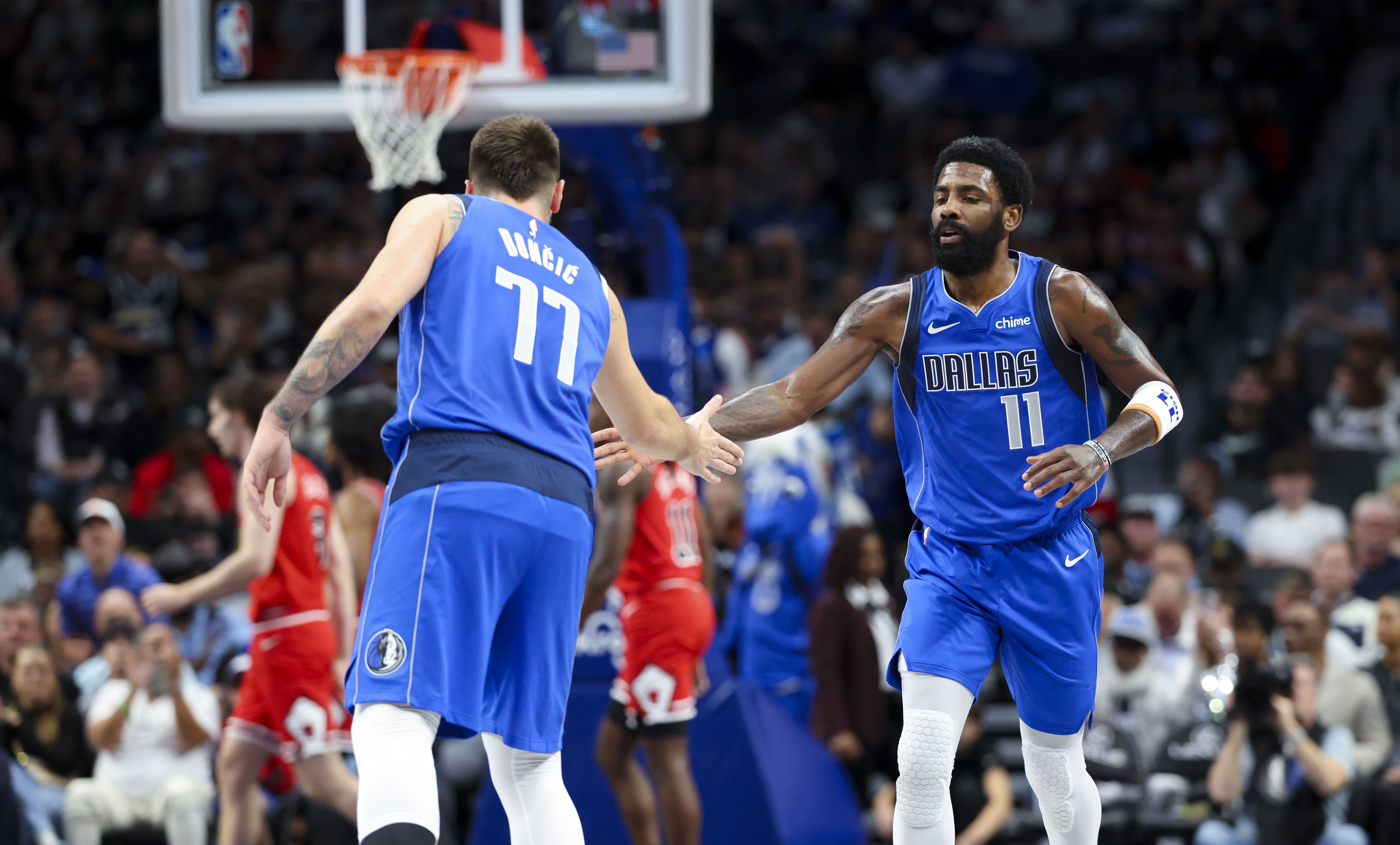 Kyrie Irving sends warning to his teammates ahead of Luka Doncic reunion. (Photo: IMAGN)