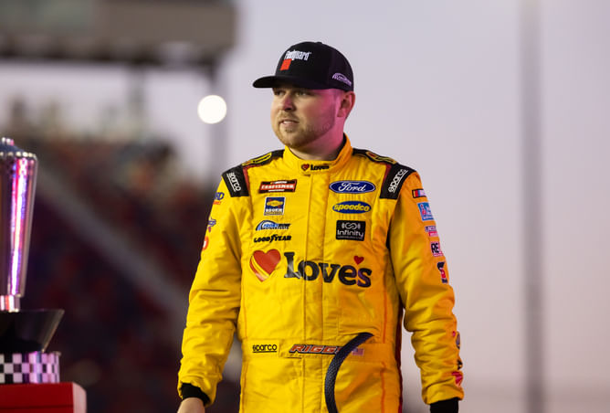 "Layne Riggs delivers a major “recovery” update on the dislocated shoulder that went viral during his first NASCAR victory"