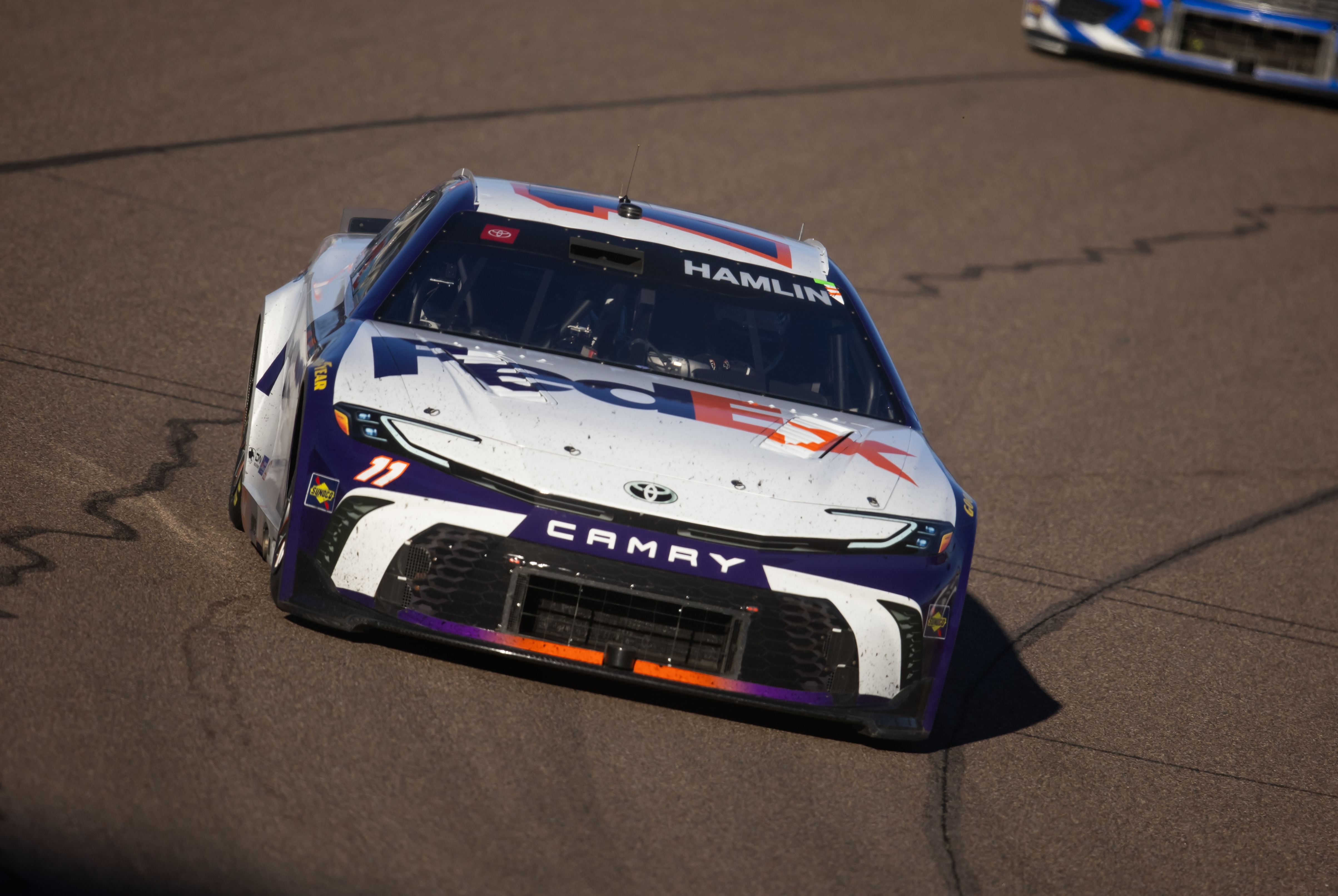 Denny Hamlin (11) during the NASCAR Cup Series Championship race at Phoenix Raceway. - Source: Imagn