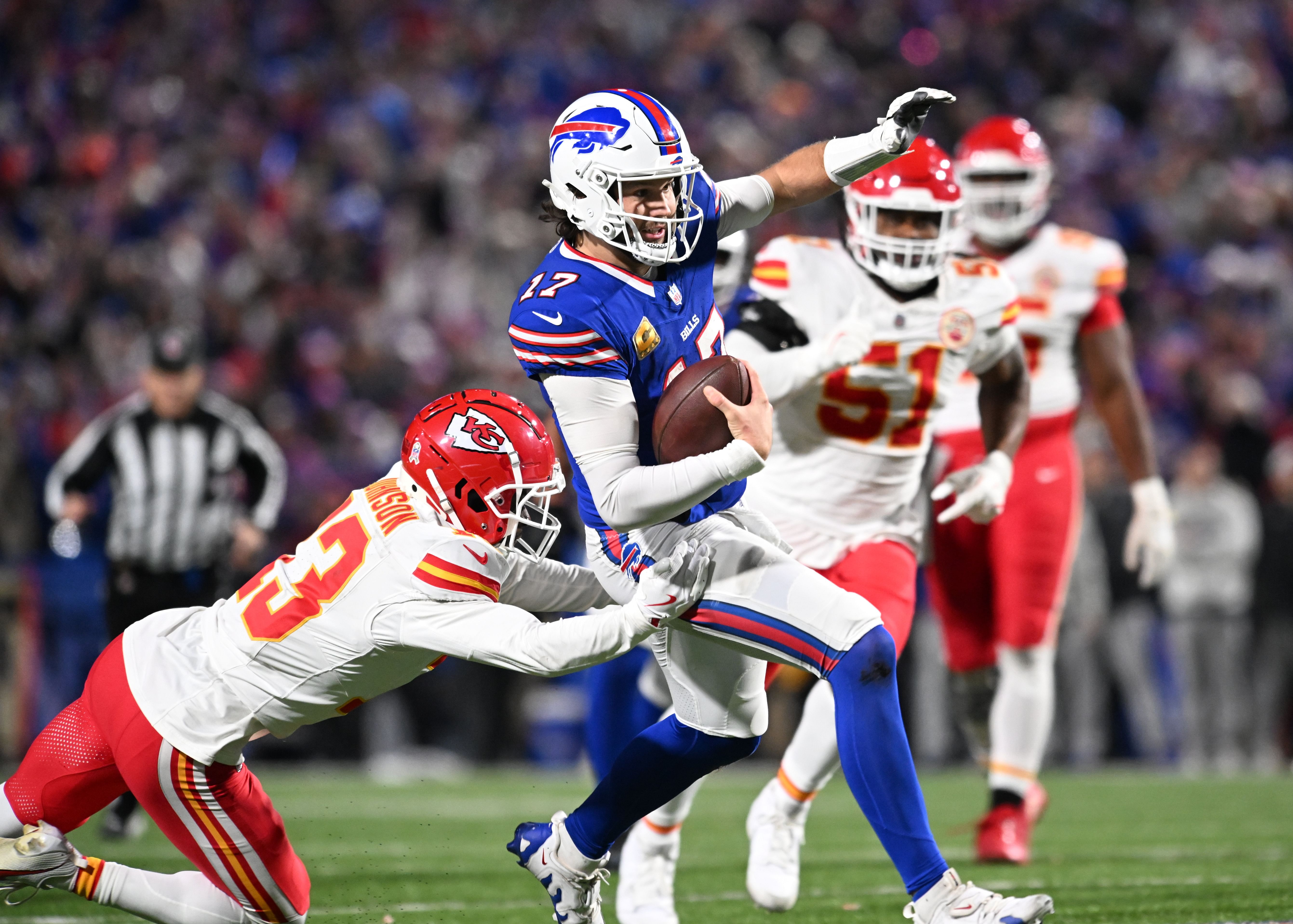 Chiefs safety Nazeeh Johnson breaks down which Josh Allen play cost Bills their AFC title game (Image credit: Imagn)