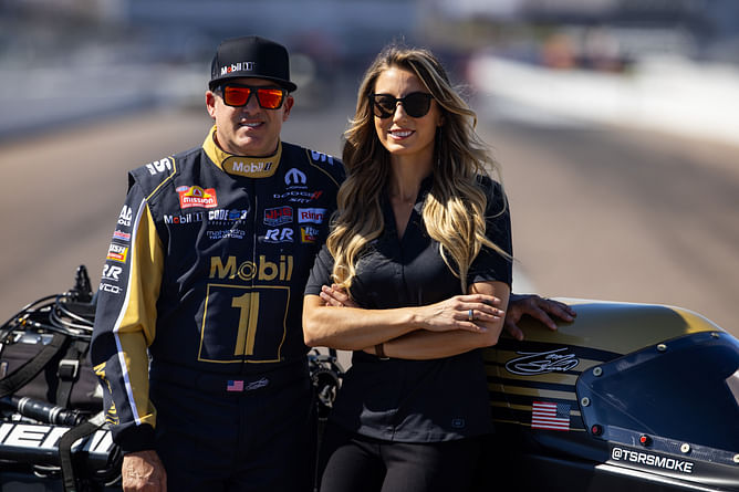 Tony Stewart's wife Leah Pruett names her son the 'manager of cute department' as they visit Bradenton Motorsports Park