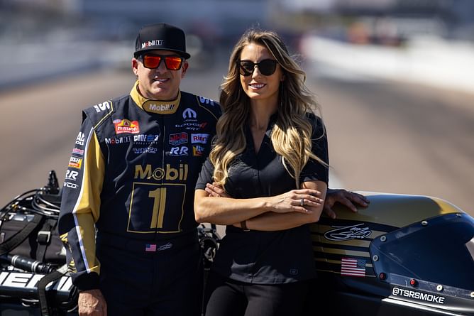 Tony Stewart's wife Leah shares adorable video of son Dom's time at the track, calling him 'the real star of the show'