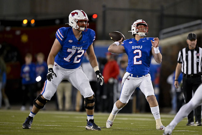 "Will be in the transfer portal soon": CFB fans react to 4-star RB Christian Rhodes' commitment to SMU Mustangs