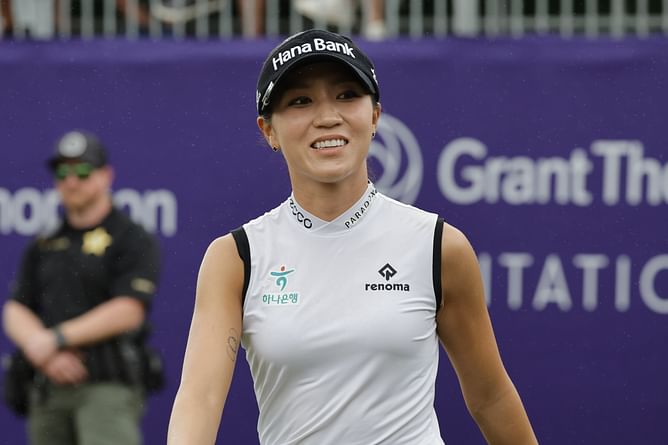 "He's got his official credential" - Lydia Ko introduces her four-legged friend at the HGV Tournament of Champions