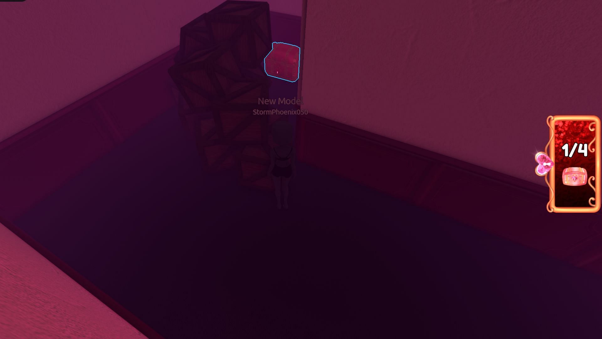 The chest is behind the crates (Image via Roblox)