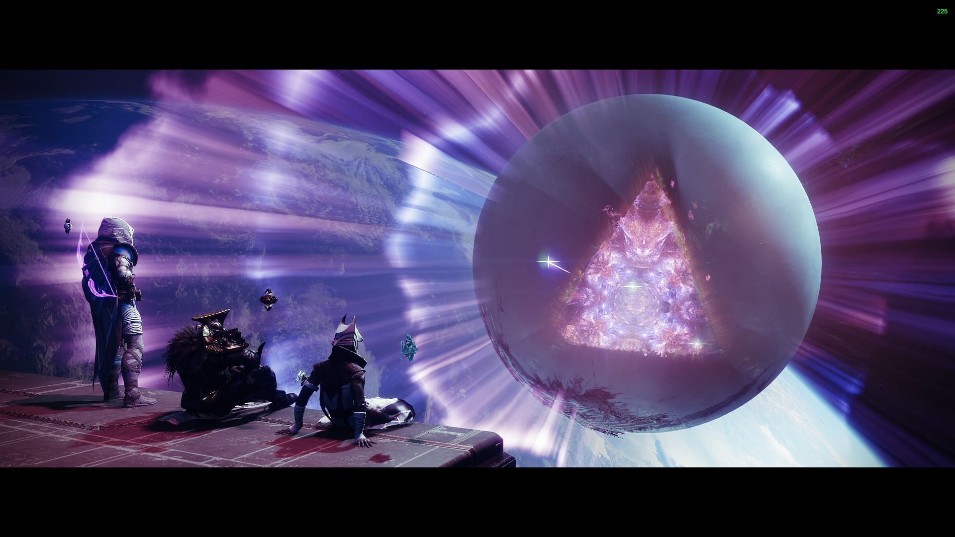 The Echoes leave the Pale Heart as three shimmering beacons of power (Image via Bungie)