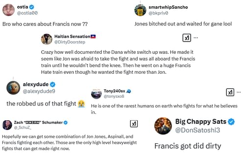 MMA fans react to Francis Ngannou's comments