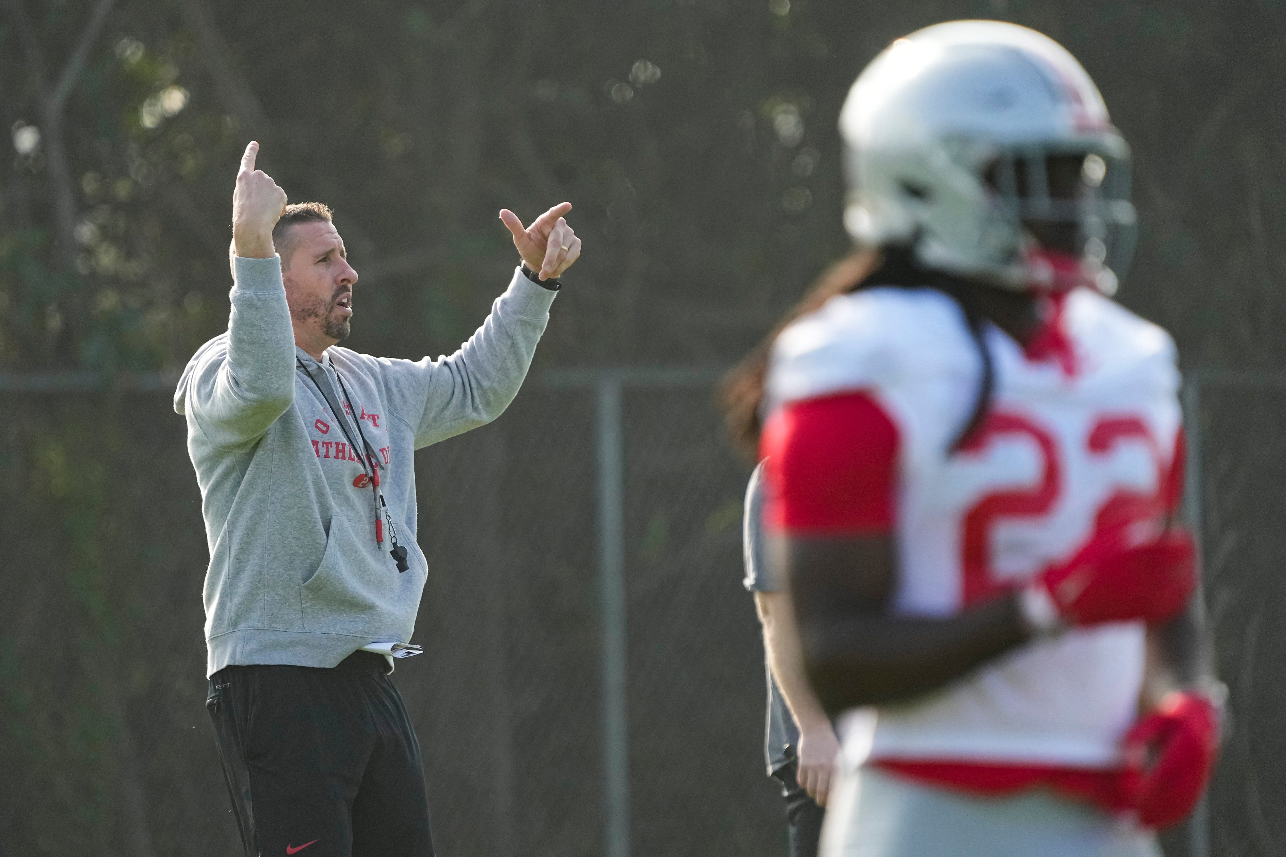 Ohio State Buckeyes co-offensive coordinator Brian Hartline - Source: Imagn