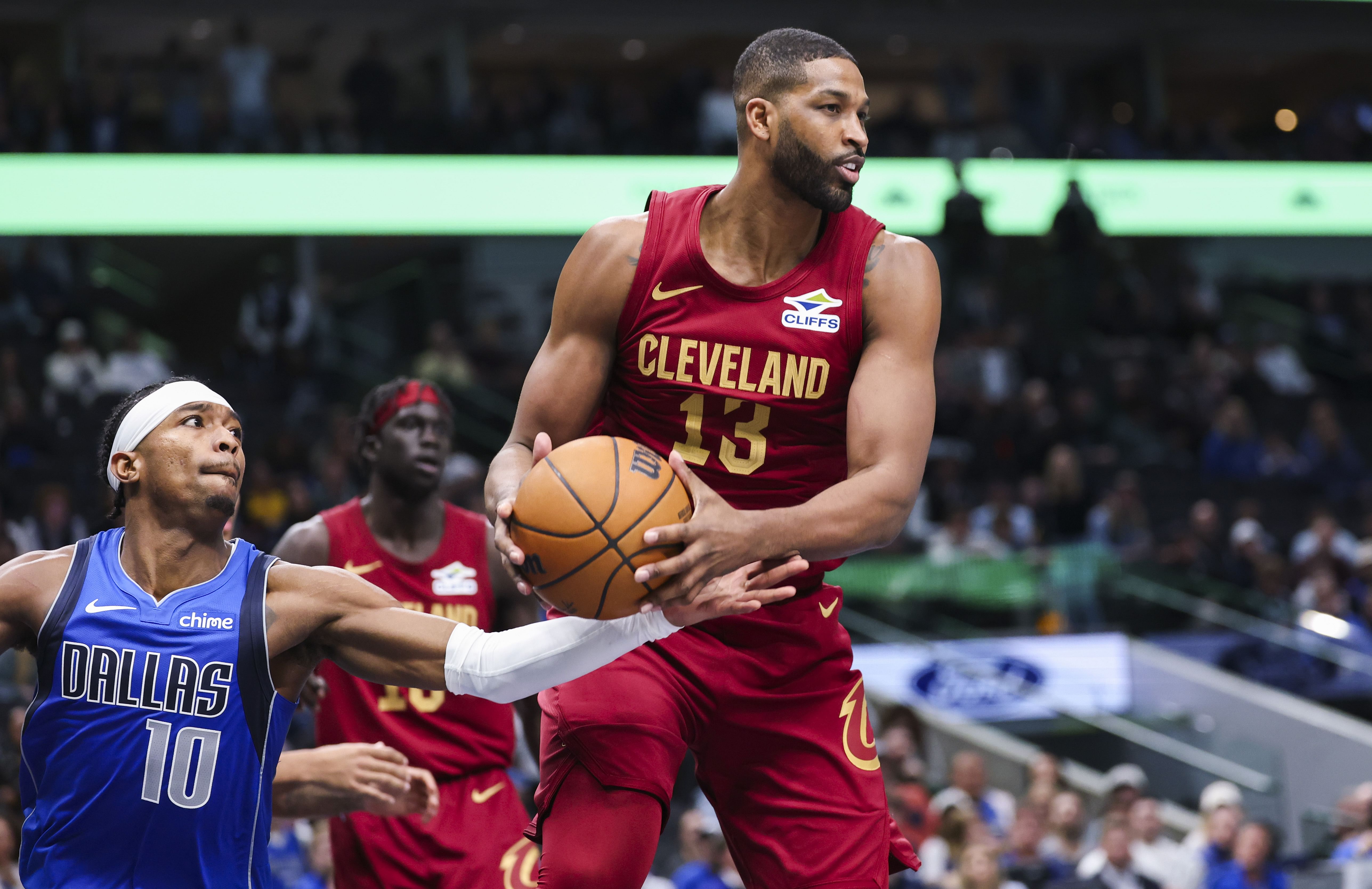 Tristan Thompson in action for the Cleveland Cavaliers during an NBA game. (Credits: IMAGN)