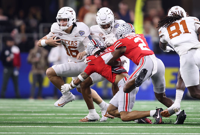 Arch Manning playfully agrees to commute to class on a Longhorn to avoid Steve Sarkisian's unicycle ride