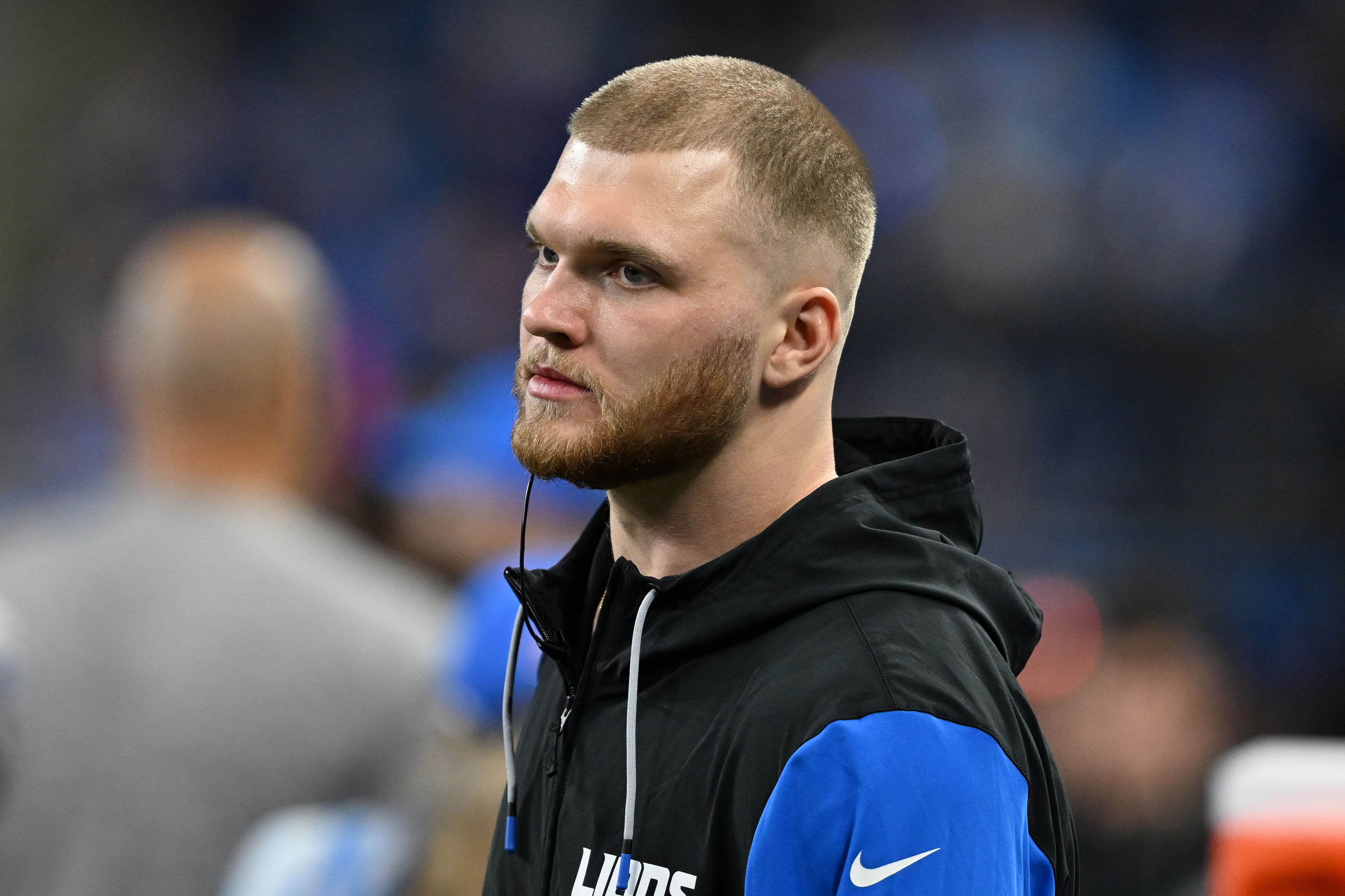 Detroit Lions defensive end Aidan Hutchinson. (Credits: IMAGN)