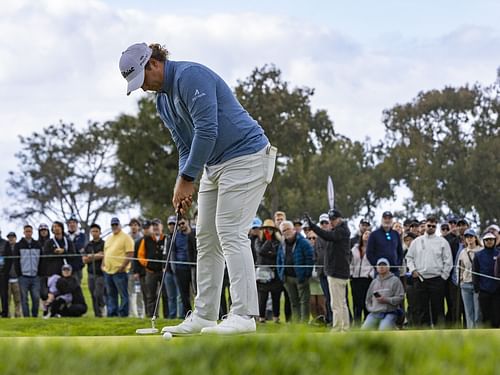 Aldrich Potgieter in action at Farmers Insurance Open 2025 (Image Source: Imagn)