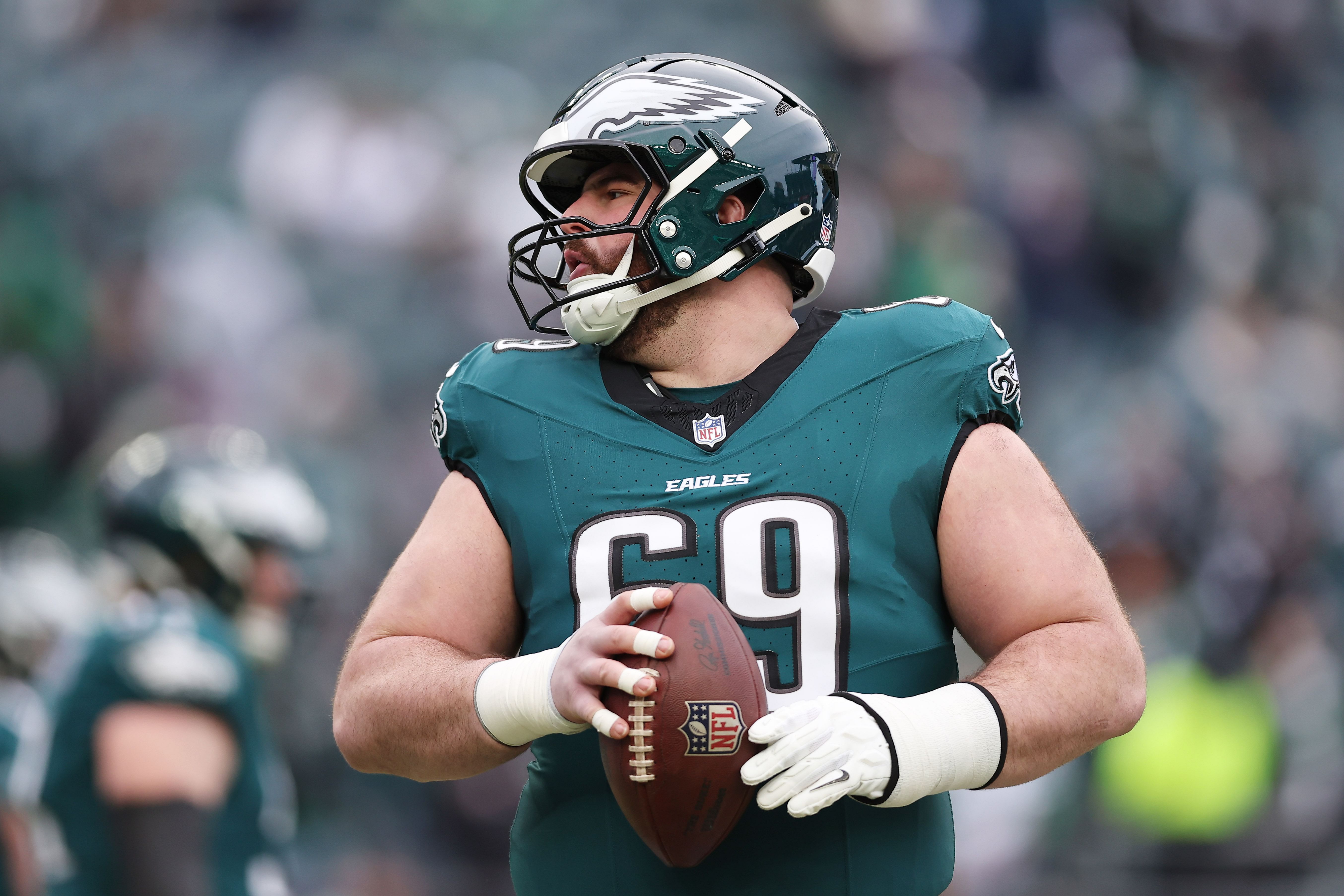 NFL: Philadelphia Eagles center Landon Dickerson - Source: Imagn