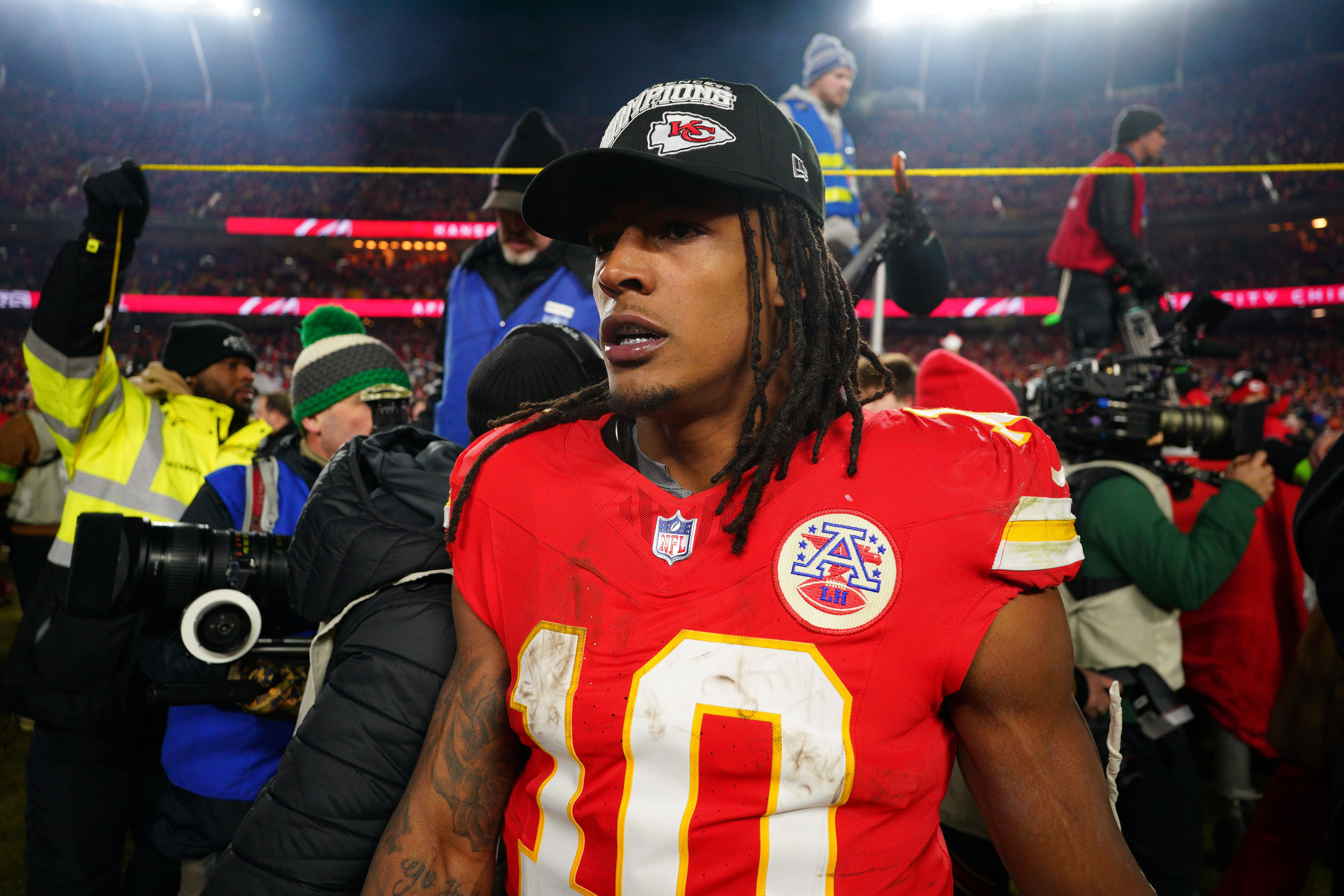 Isiah Pacheco at AFC Championship-Buffalo at Kansas City - Source: Imagn