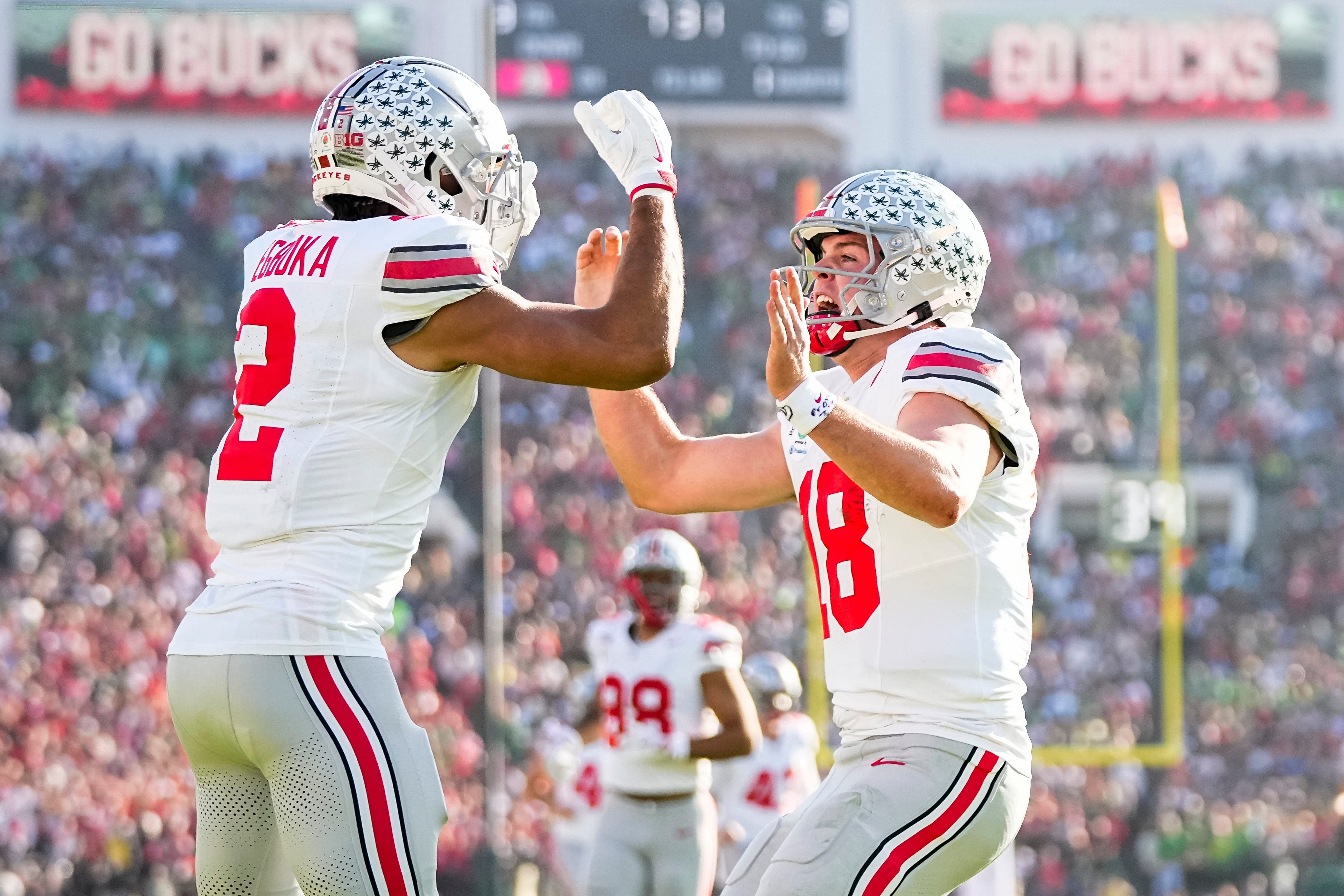 Ohio State Buckeyes celebrate winning their seventh CFP national championship. (Credits: IMAGN)