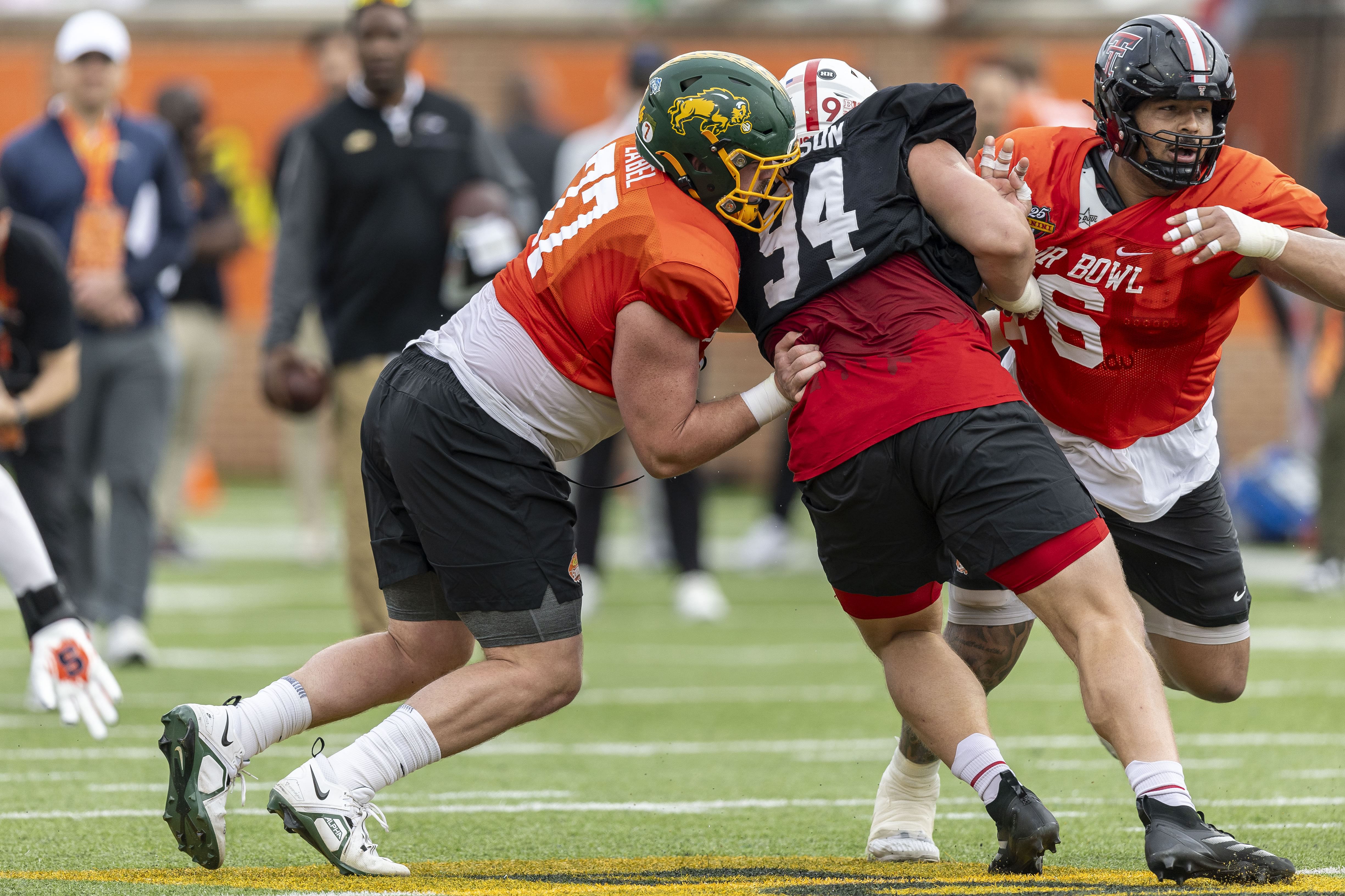 Grey Zabel was dominant in Senior Bowl practices. - Source: Imagn