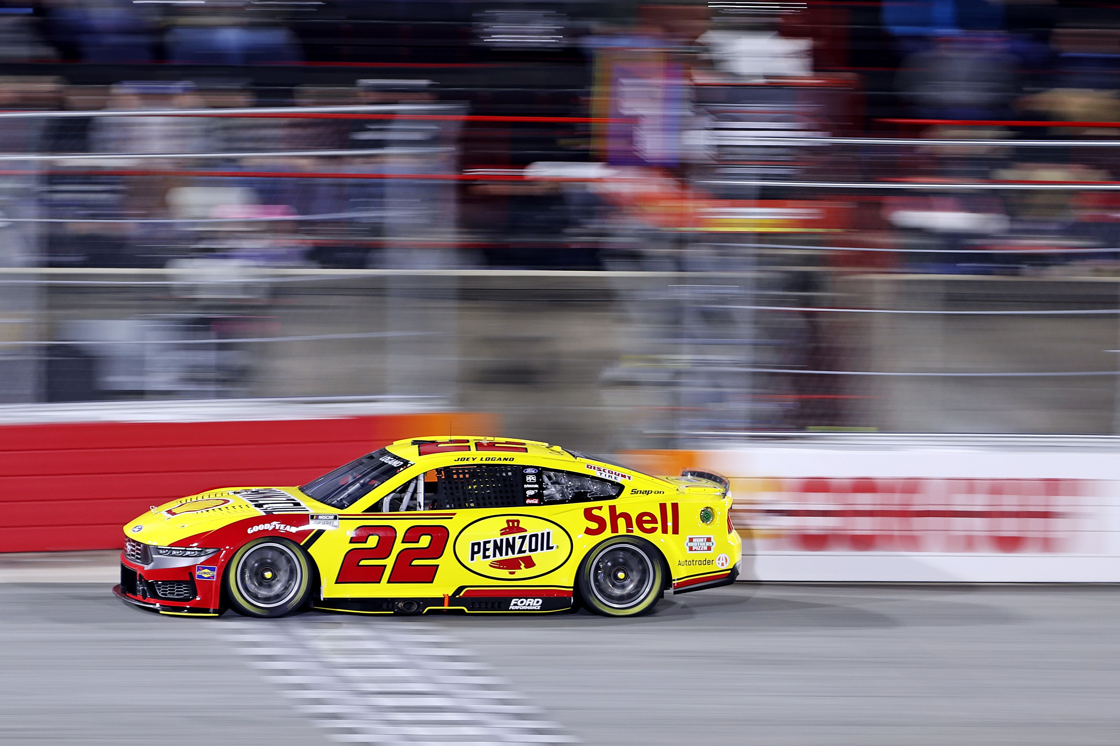 NASCAR Cup Series driver Joey Logano (22) during practice for the Clash at Bowman Gray at Bowman Gray Stadium - Source: Imagn