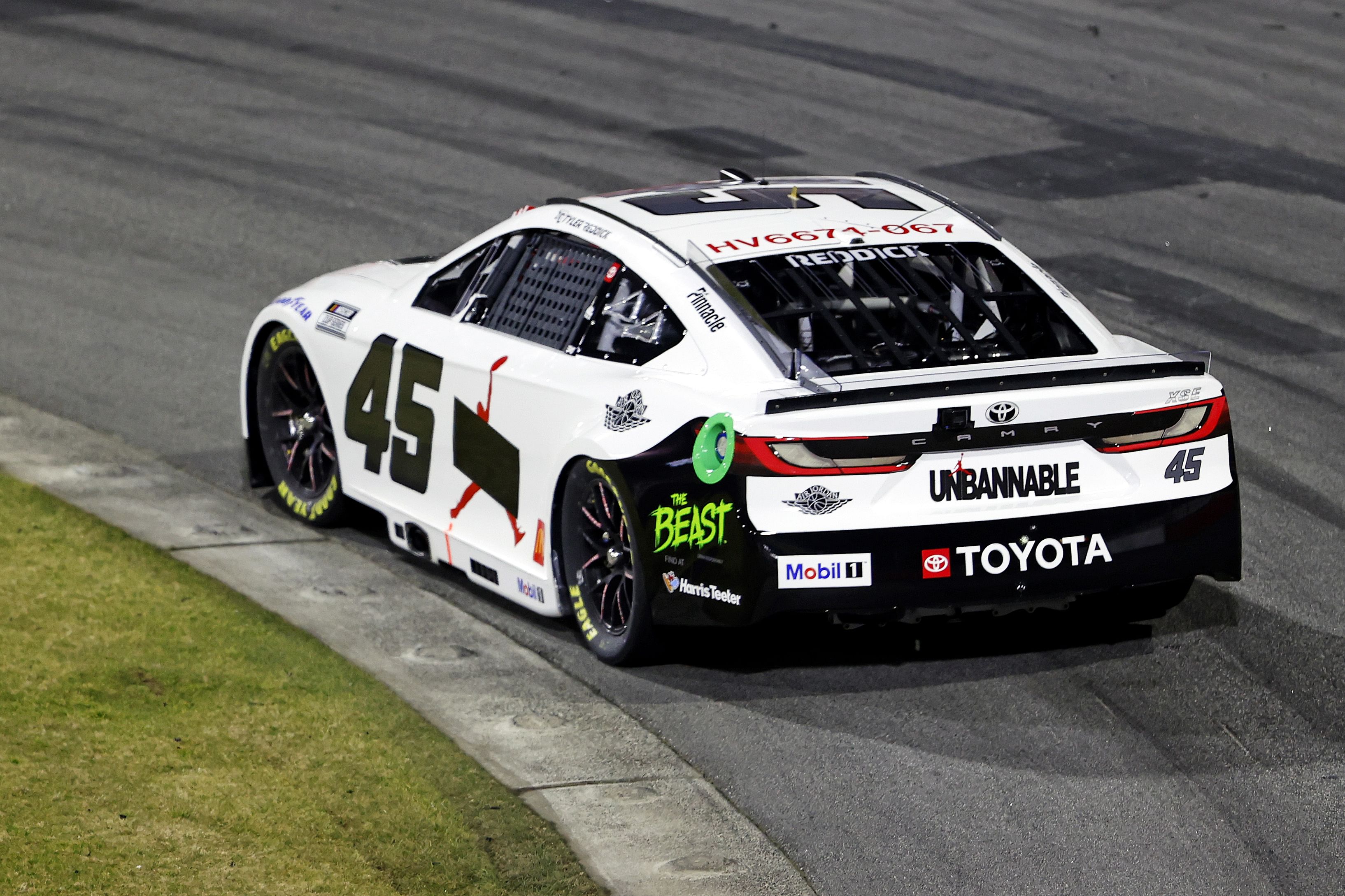 Tyler Reddick driving the No. 45 Toyota at the Bowman Gray Stadium - Practice - Source: Imagn