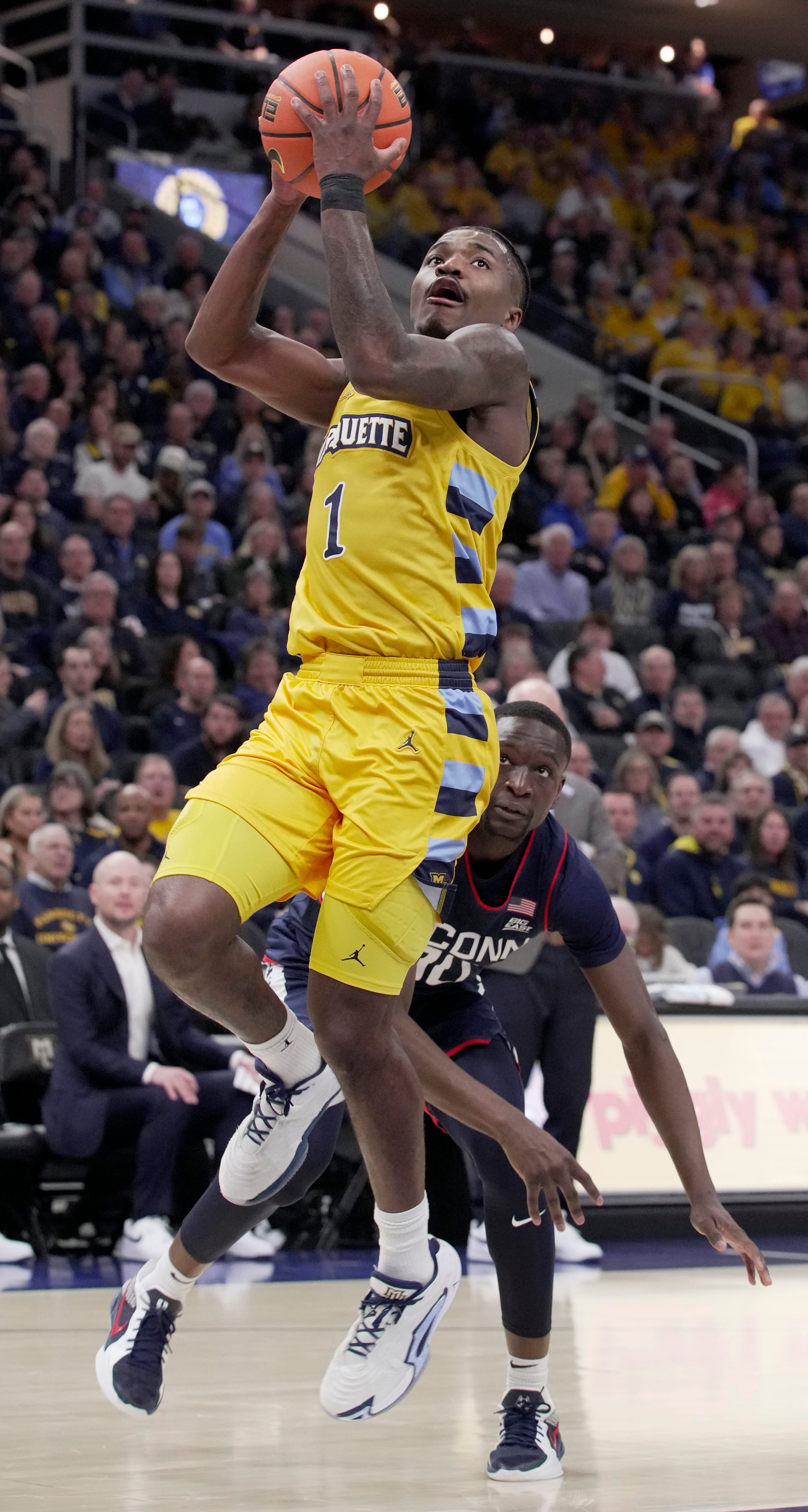 Kam Jones during a Marquette game. - Source: Imagn