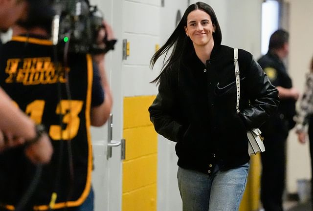 Caitlin Clark reacts in 3-words to watching Hawkeyes defeat USC during her visit to Iowa for  jersey retirement honor (Image credit: Imagn)