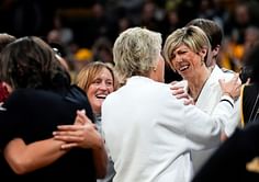 "Besties are always with ya": Iowa coach Jan Jensen in her "feels" as she reacts to her snaps with Lisa Bluder & Caitlin Clark