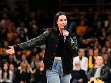 IN PICS: Iowa icon Caitlin Clark rocks custom jacket honoring her teams at jersey retirement ceremony