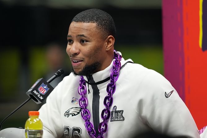 Saquon Barkley gets honest on bombshell Luka Doncic-Anthony Davis trade: "Sports is a crazy business"