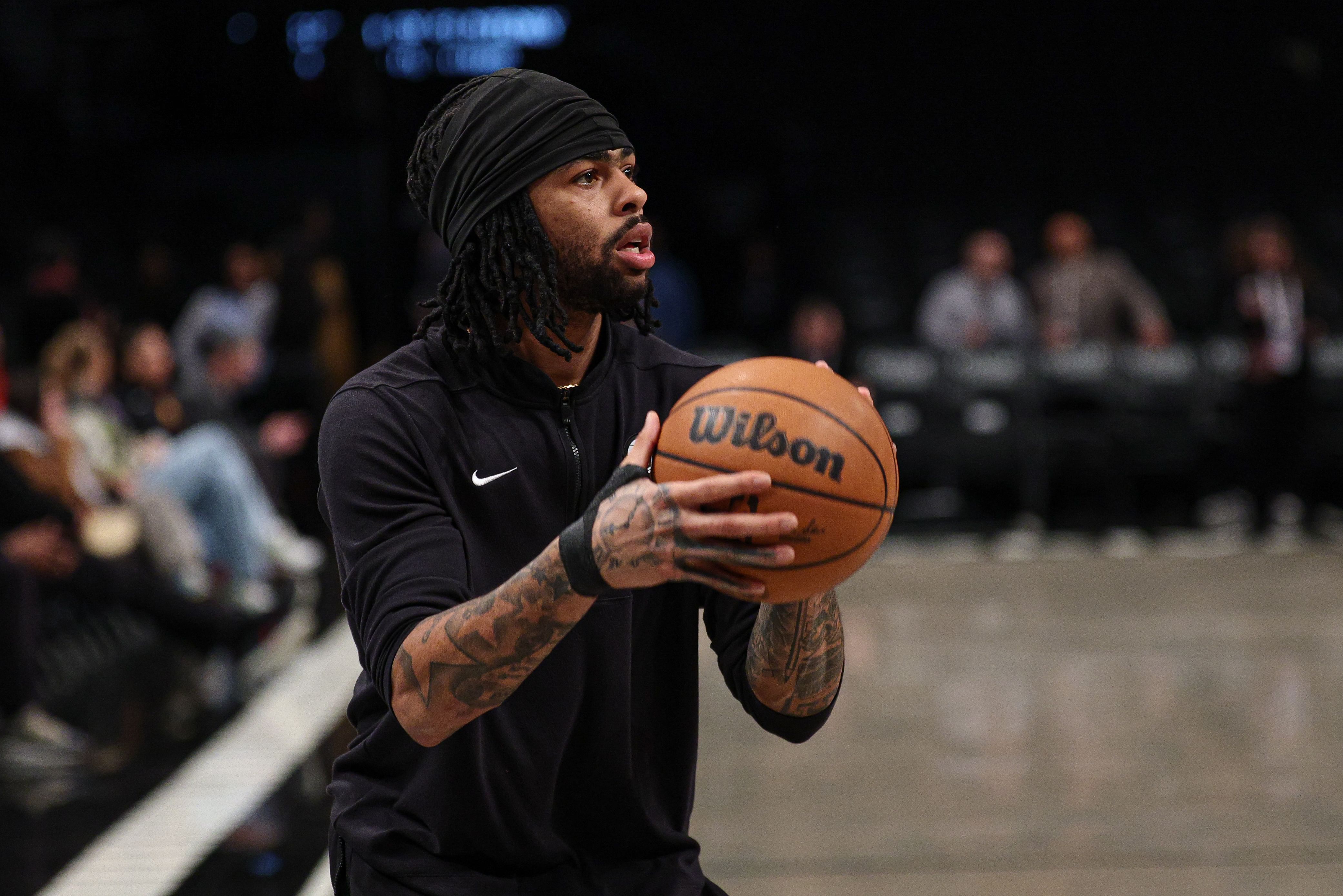 D&#039;Angelo Russell seems happy playing for the Brooklyn Nets. (Photo: IMAGN)