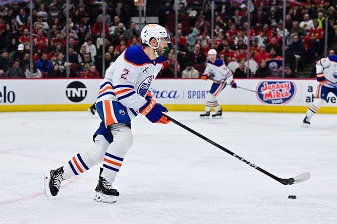 GM Stan Bowman makes feelings crystal clear about heavily scrutinized $7,800,000 Oilers D-man Evan Bouchard
