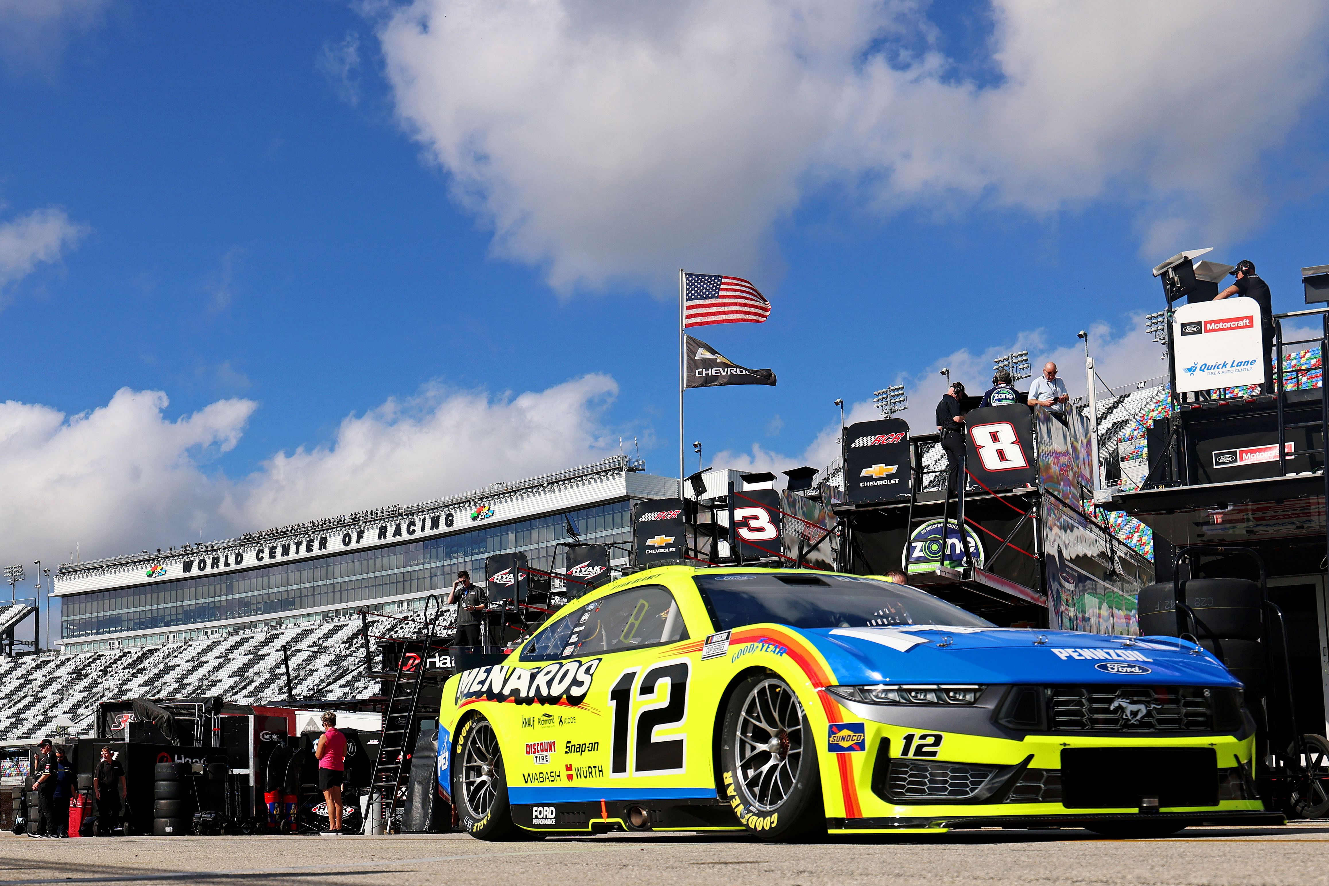 Ryan Blaney drives the No. 12 Ford Mustang for Team Penske - Source: Imagn