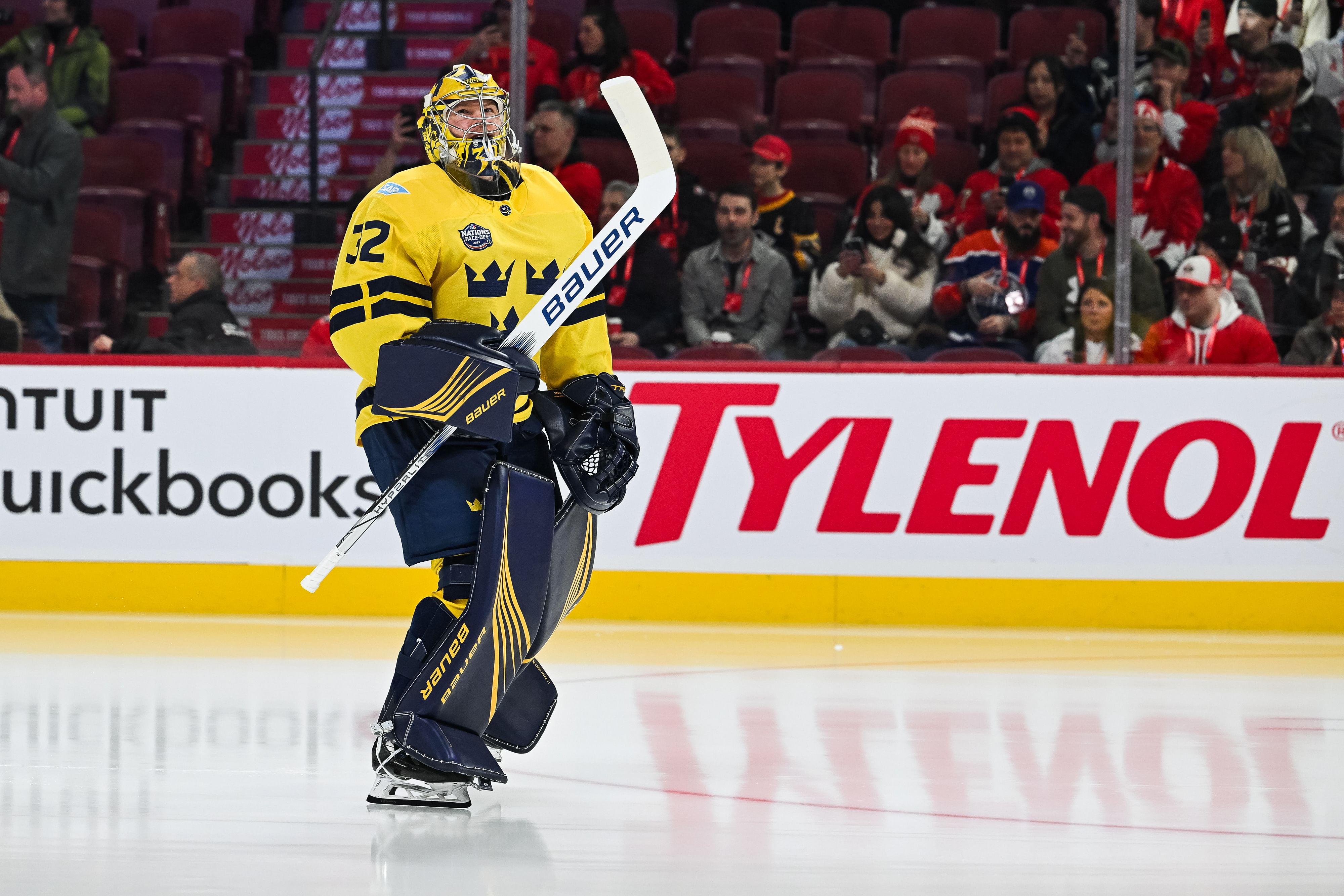 Sweden lost its 4 Nations Face-Off opener (Imagn)