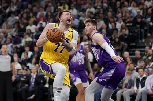 Luka Doncic drops 16 in his second game as the Lakers lose in Utah. (Photo: IMAGN)