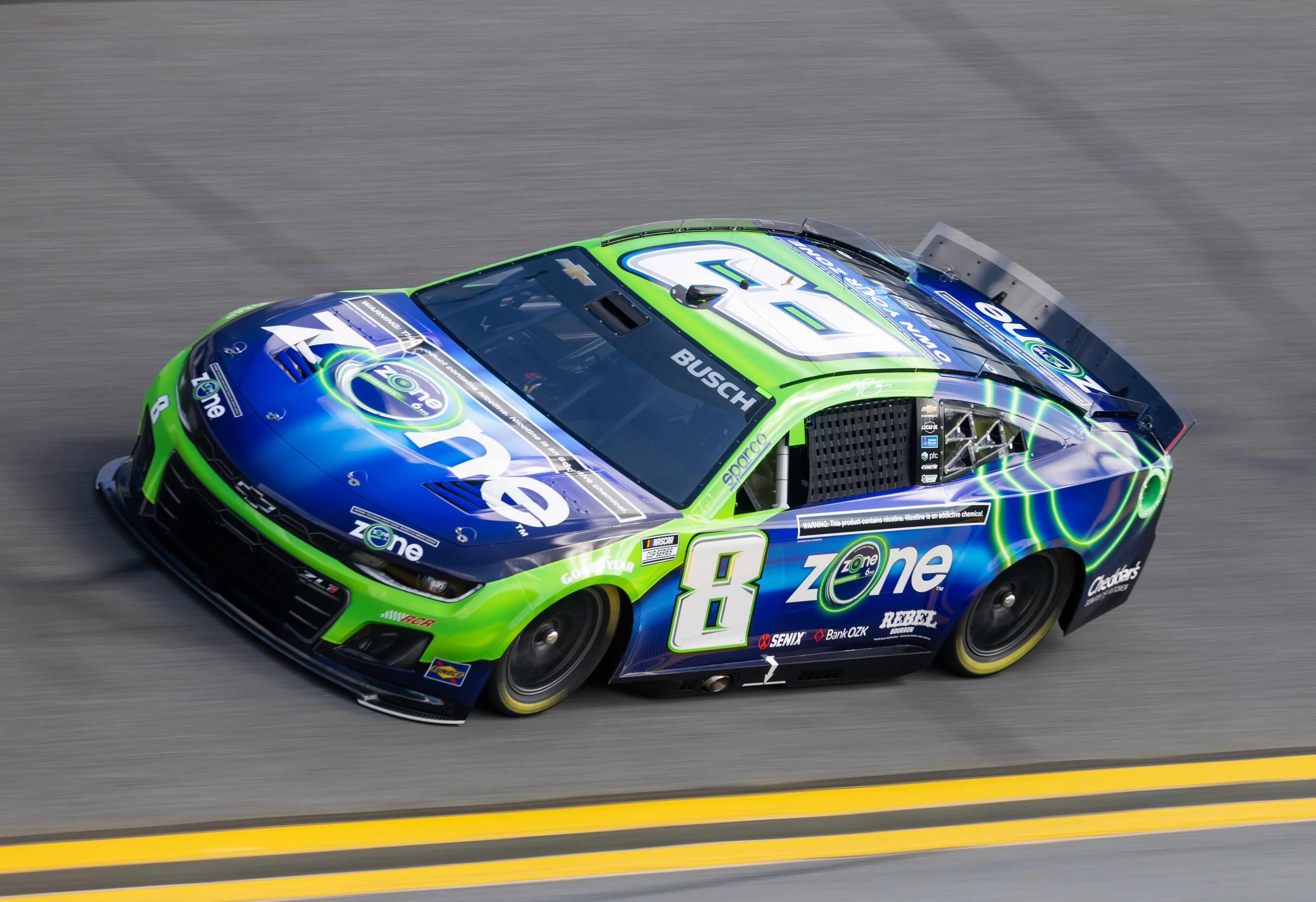 Kyle Busch (8) during practice for the Daytona 500 at Daytona International Speedway. - Source: Imagn