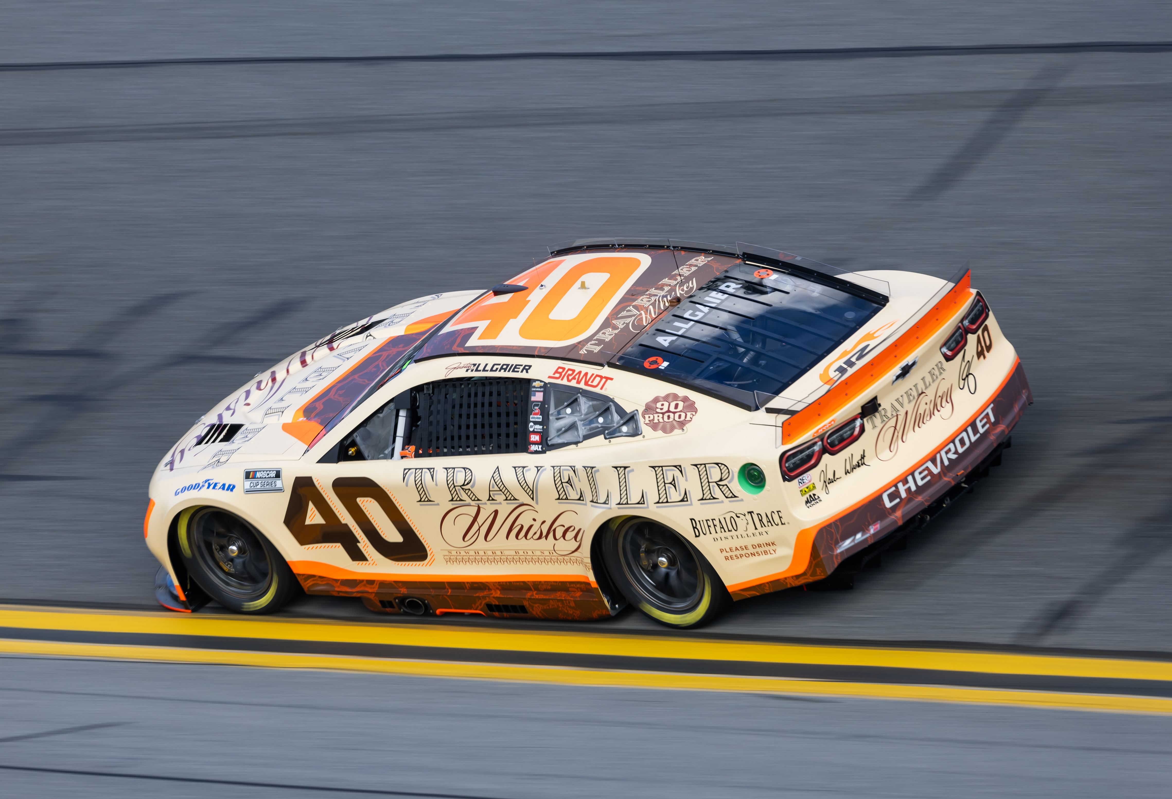 Justin Allgaier (40) during practice for the Daytona 500 at Daytona International Speedway. - Source: Imagn