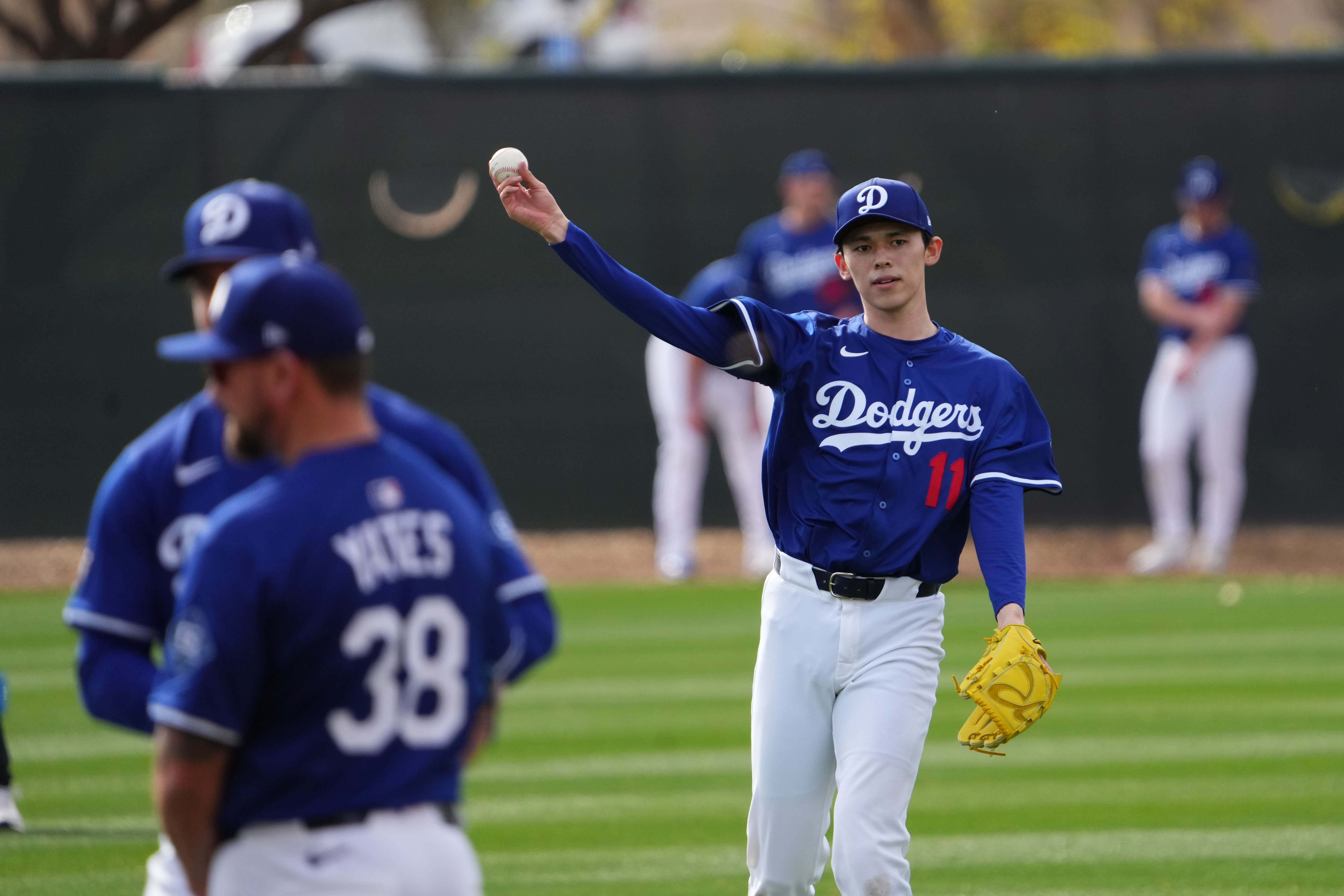 Los Angeles Dodgers Workouts - Roki Sasaki (Photo via IMAGN)