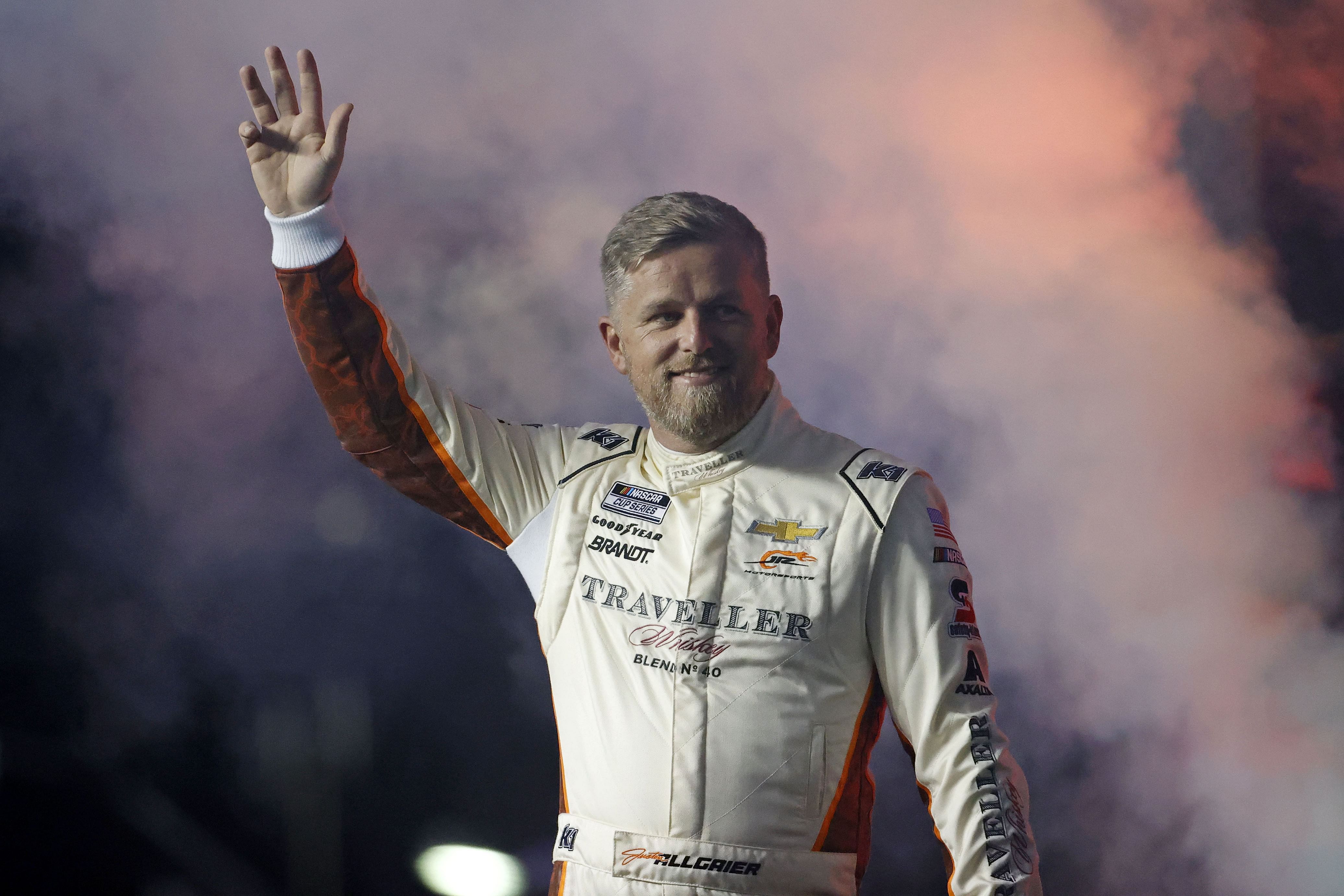 NASCAR Cup Series driver Justin Allgaier (40) during driver introductions for the Duels at Daytona International Speedway. - Source: Imagn