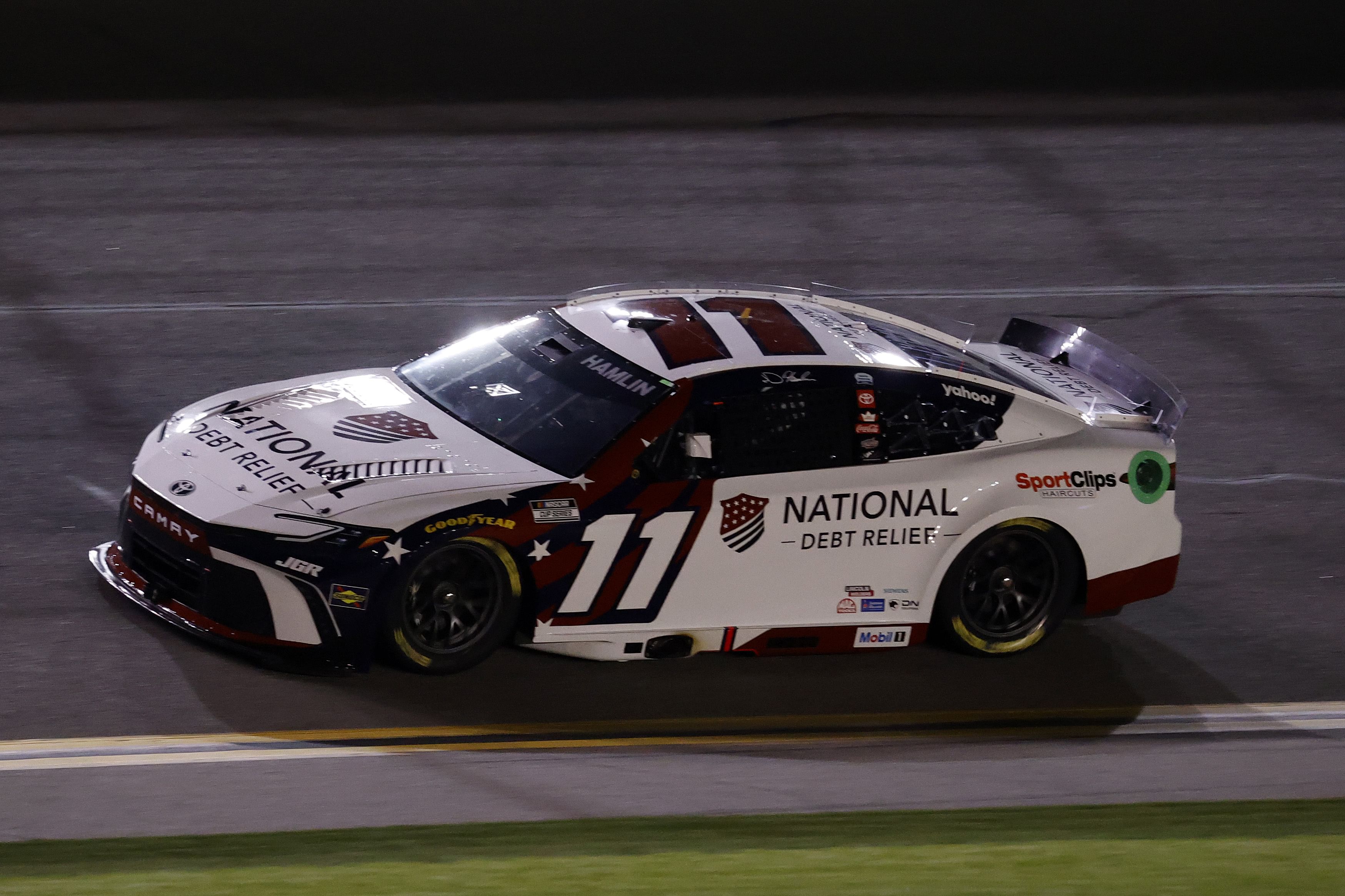 Denny Hamlin driving the No. 11 Toyota at Daytona - Source: Imagn