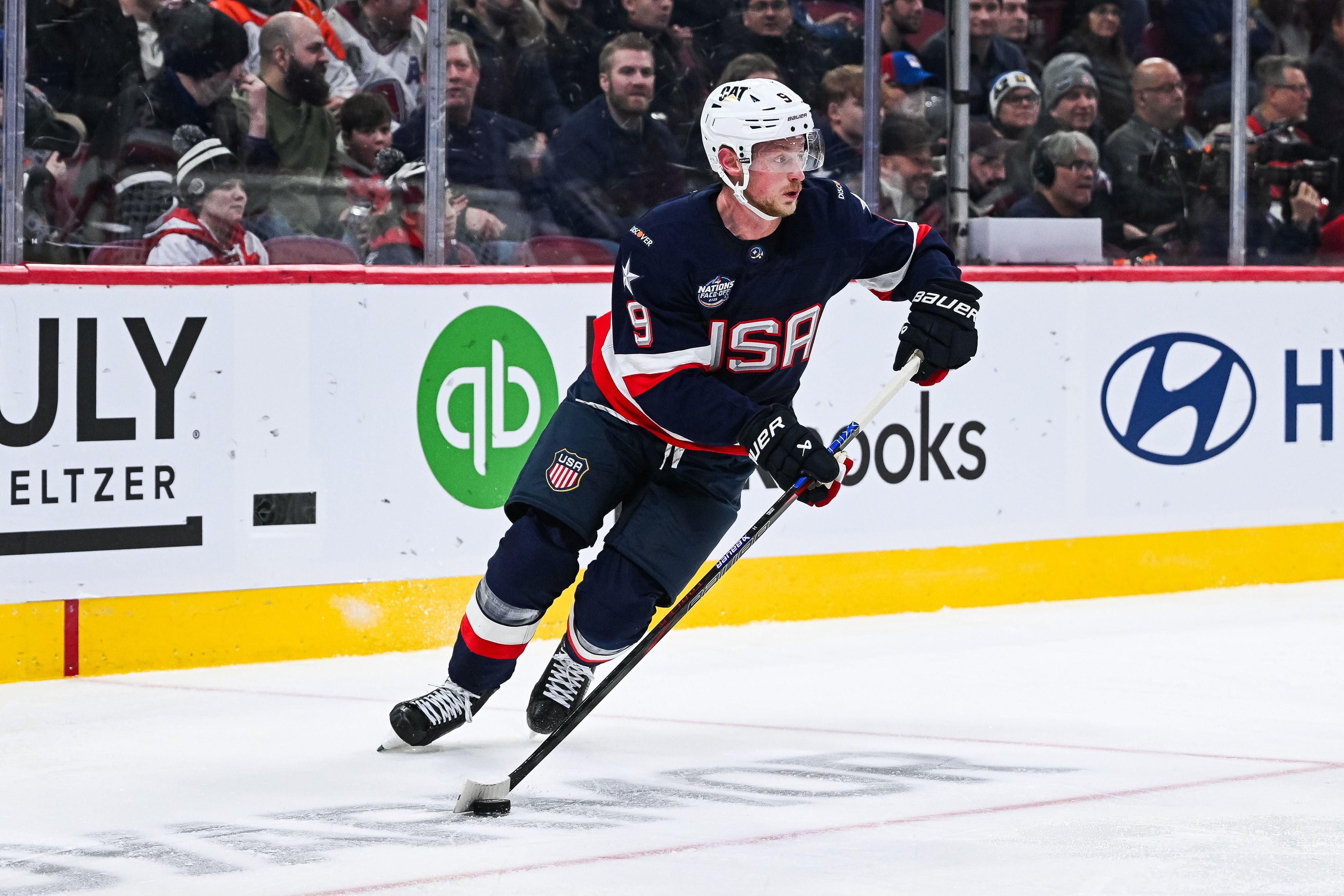 Jack Eichel has Team USA in the 4 Nations final (Imagn)