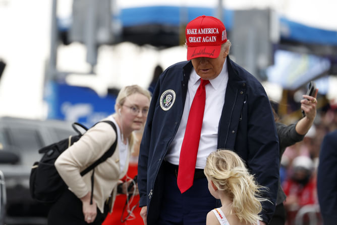 Daytona 500: The White House shares President Donald Trump and his grand daughter Carolina’s behind the scenes video inside the Beast