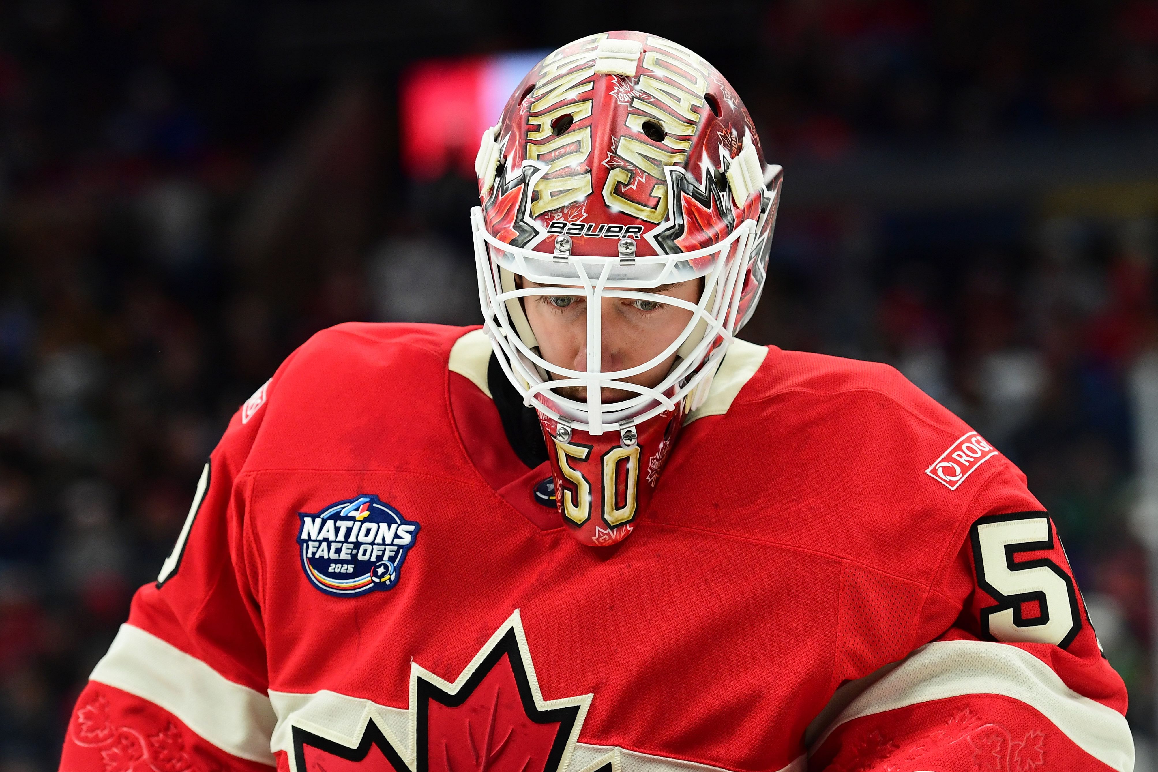 Jordan Binnington will start for Canada - Source: Imagn