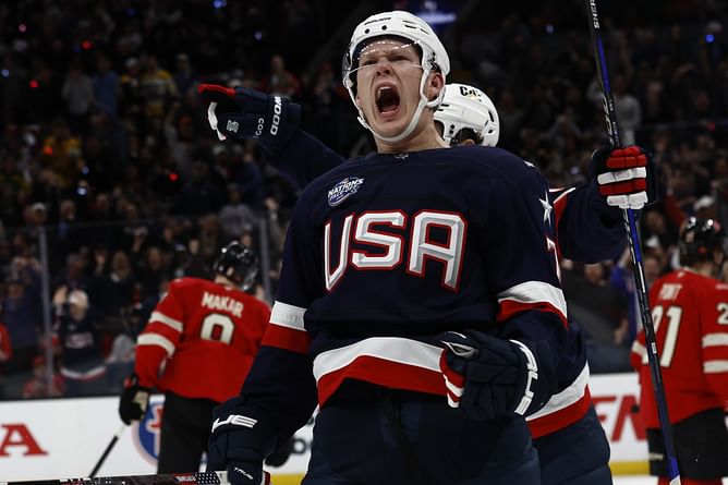 Brady Tkachuk makes his emotions known about playing with 'great leaders' Auston Matthews & $80,000,000 star at 4 Nations