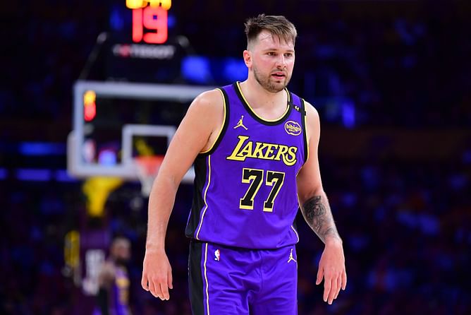 Luka Doncic's fiancee Anamaria Goltes is all hearts on Lakers stars triple double against his former Mavericks