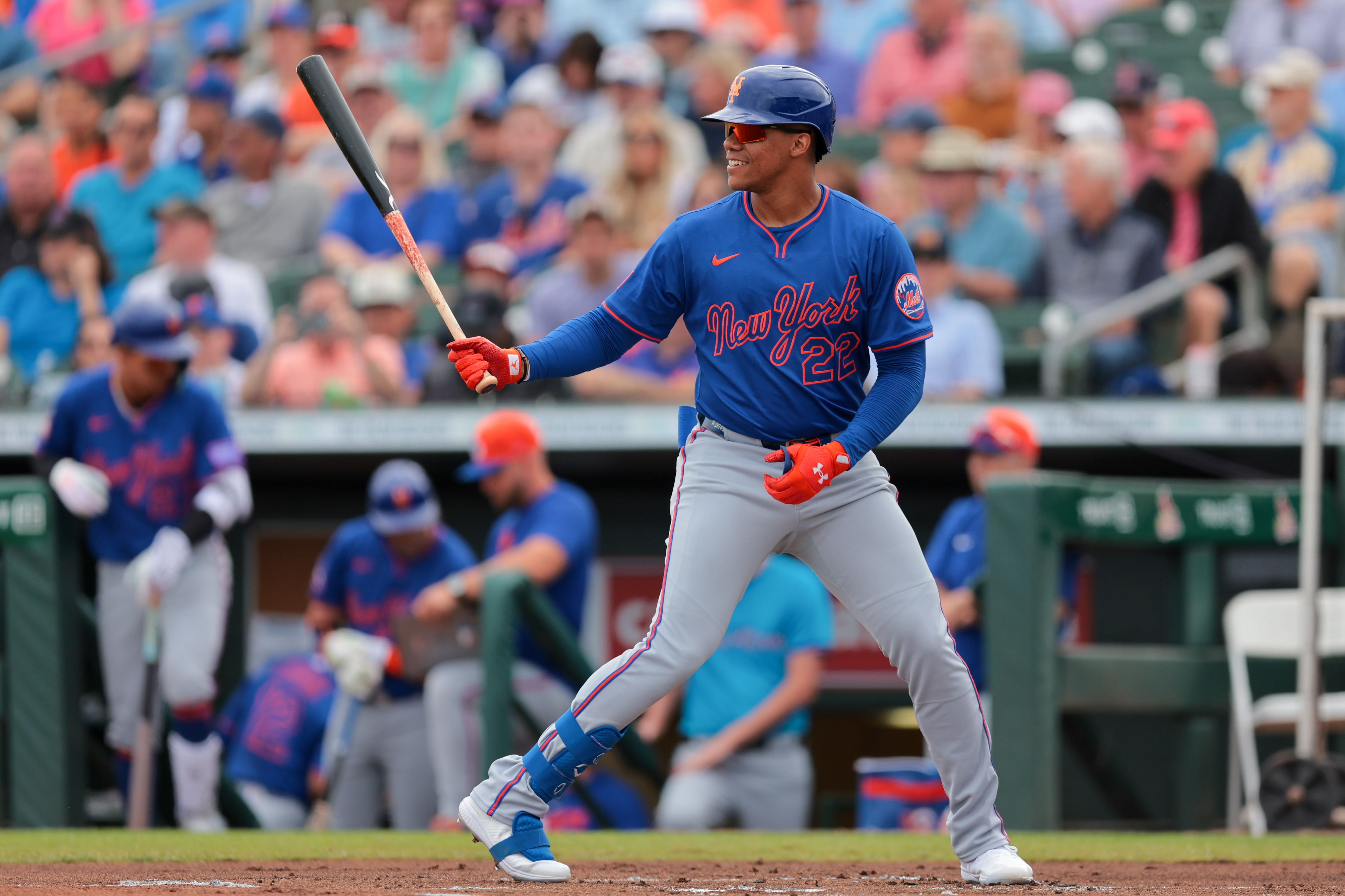 Juan Soto hit a home run on his spring training debut for the Mets (Image Sourcr: IMAGN)