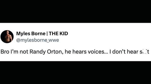 This is a screenshot of the NXT star's tweet on X/Twitter.