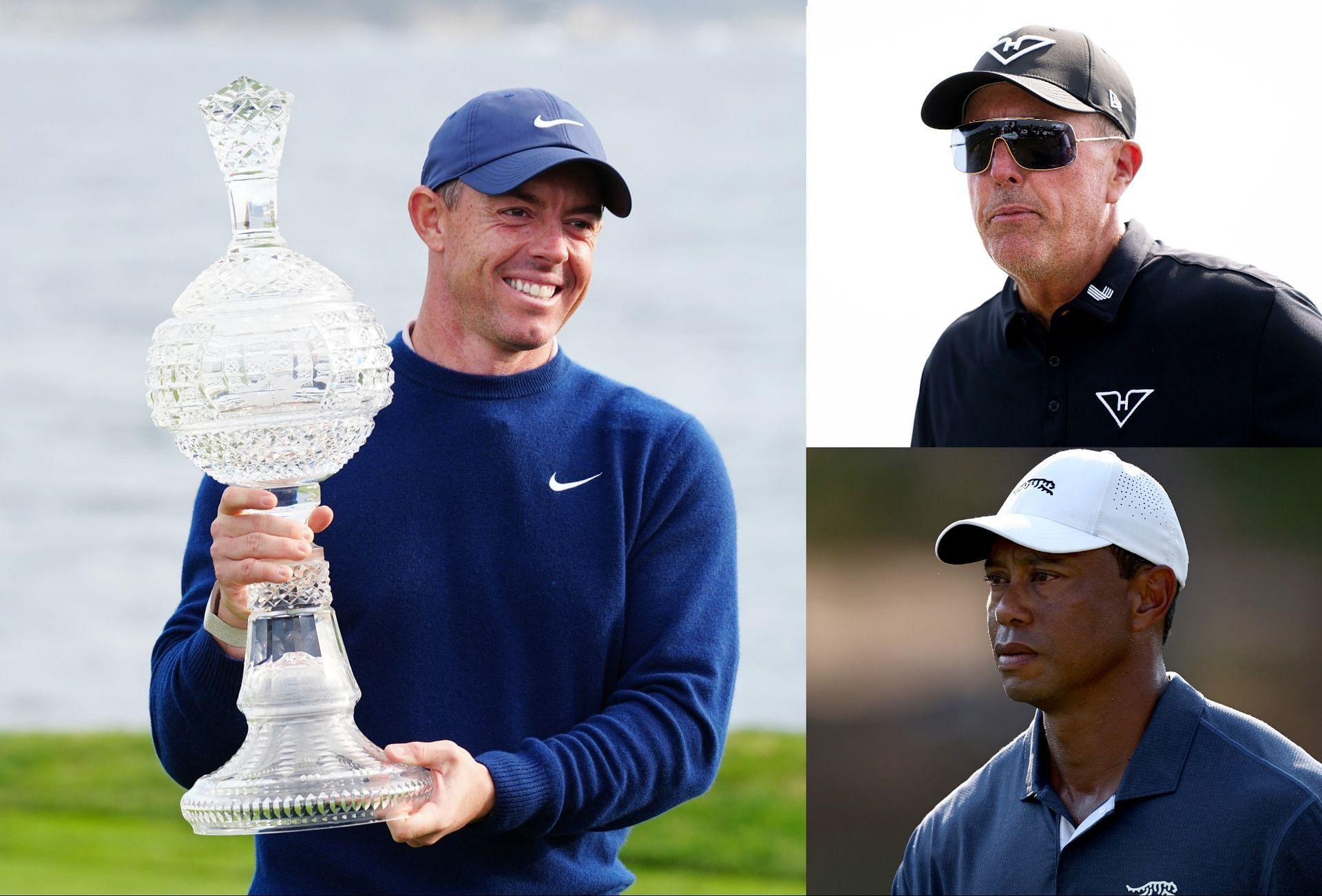 Rory McIlroy, Phil Mickelson and Tiger Woods