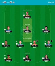 Best WPL 2025 Fantasy Team for Match 5 - GG vs MI