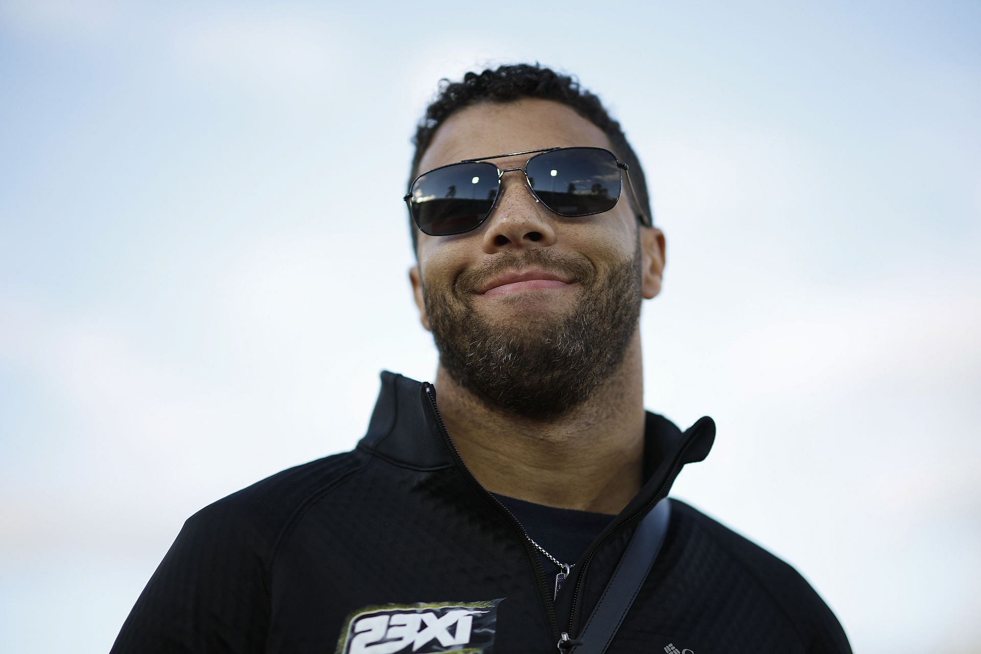 WINSTON SALEM, NORTH CAROLINA - FEBRUARY 01: Bubba Wallace, driver of the #23 Leidos Toyota walks the grid prior to practice for the Cook Out Clash at Bowman Gray Stadium on February 01, 2025 in Winston Salem, North Carolina. (Photo by Sean Gardner/Getty Images) - Source: Getty