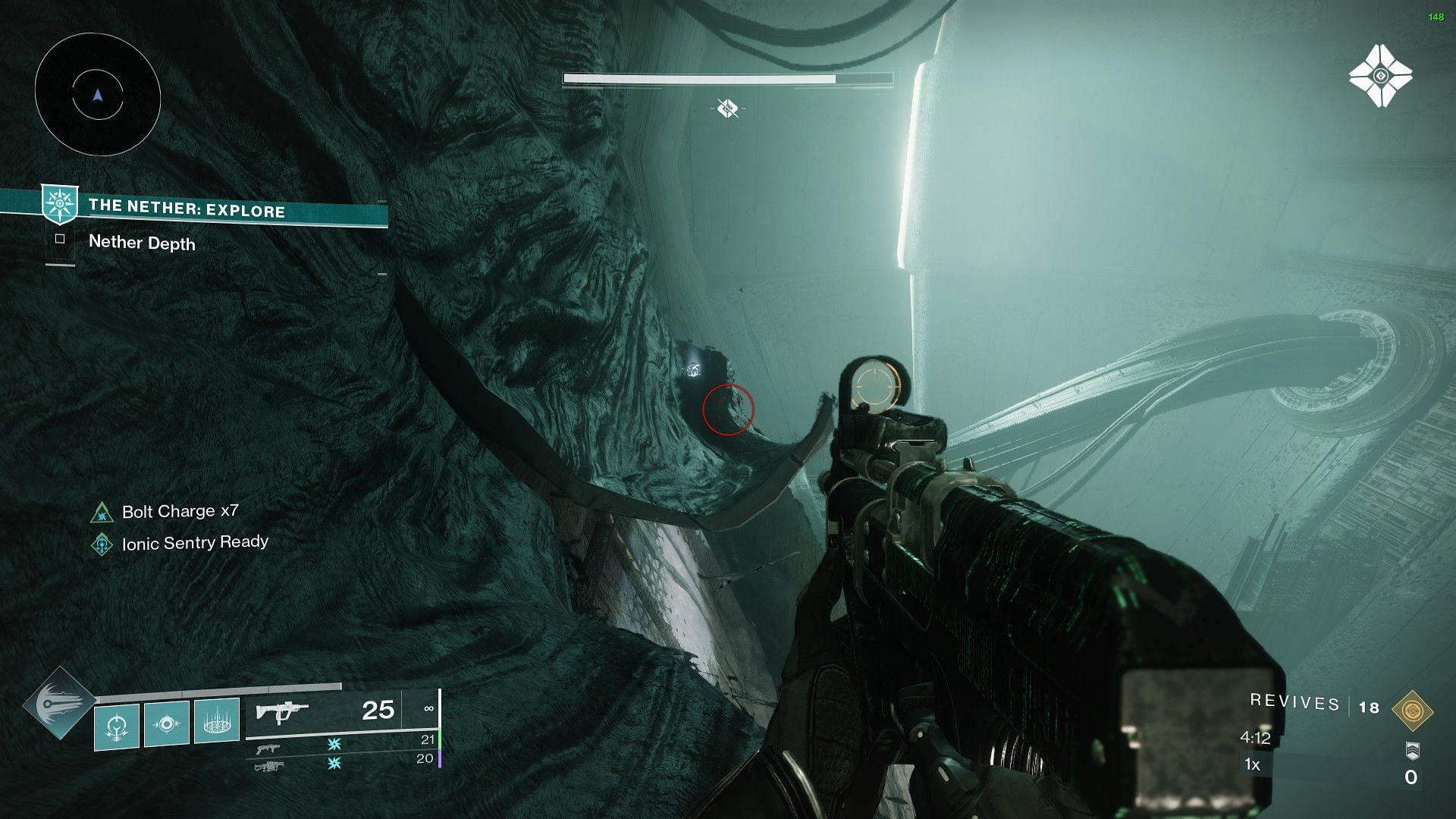 A Wormspawn at the back of the ledge (Image via Bungie)