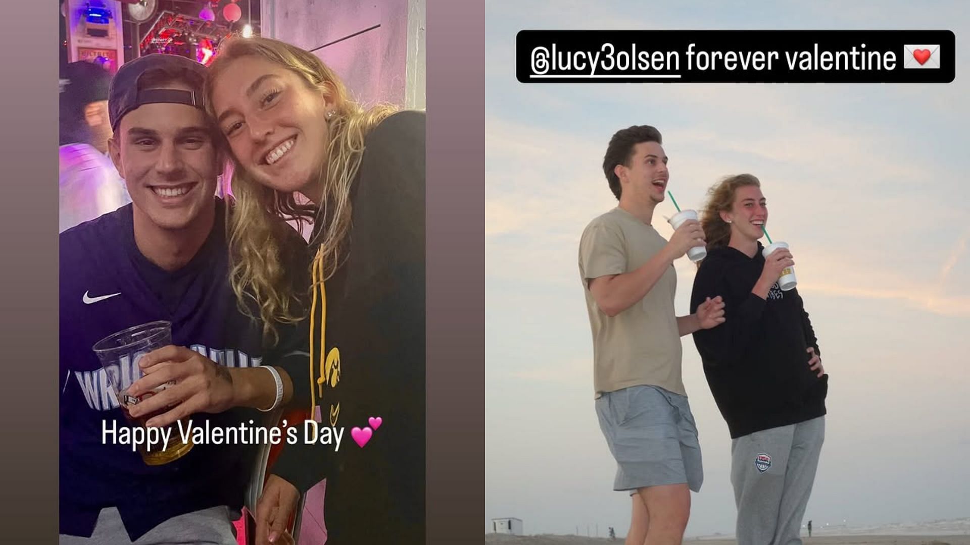 Lucy Olsen posted two cute pictures featuring her boyfriend Grayson Herr to celebrate Valentine&#039;s Day. (Credit: IG/ @gjherr.20)