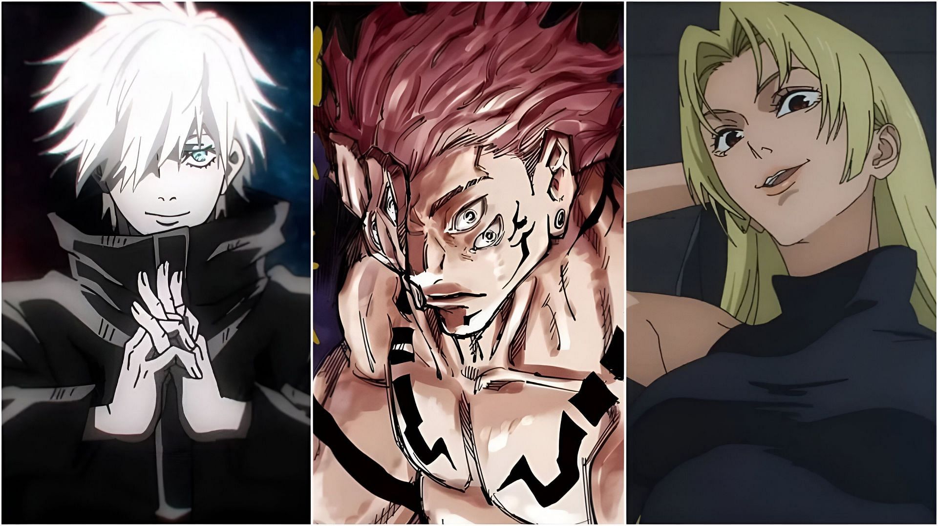 Gojo, Sukuna, and Yuki in Jujutsu Kaisen (image via Sportskeeda)